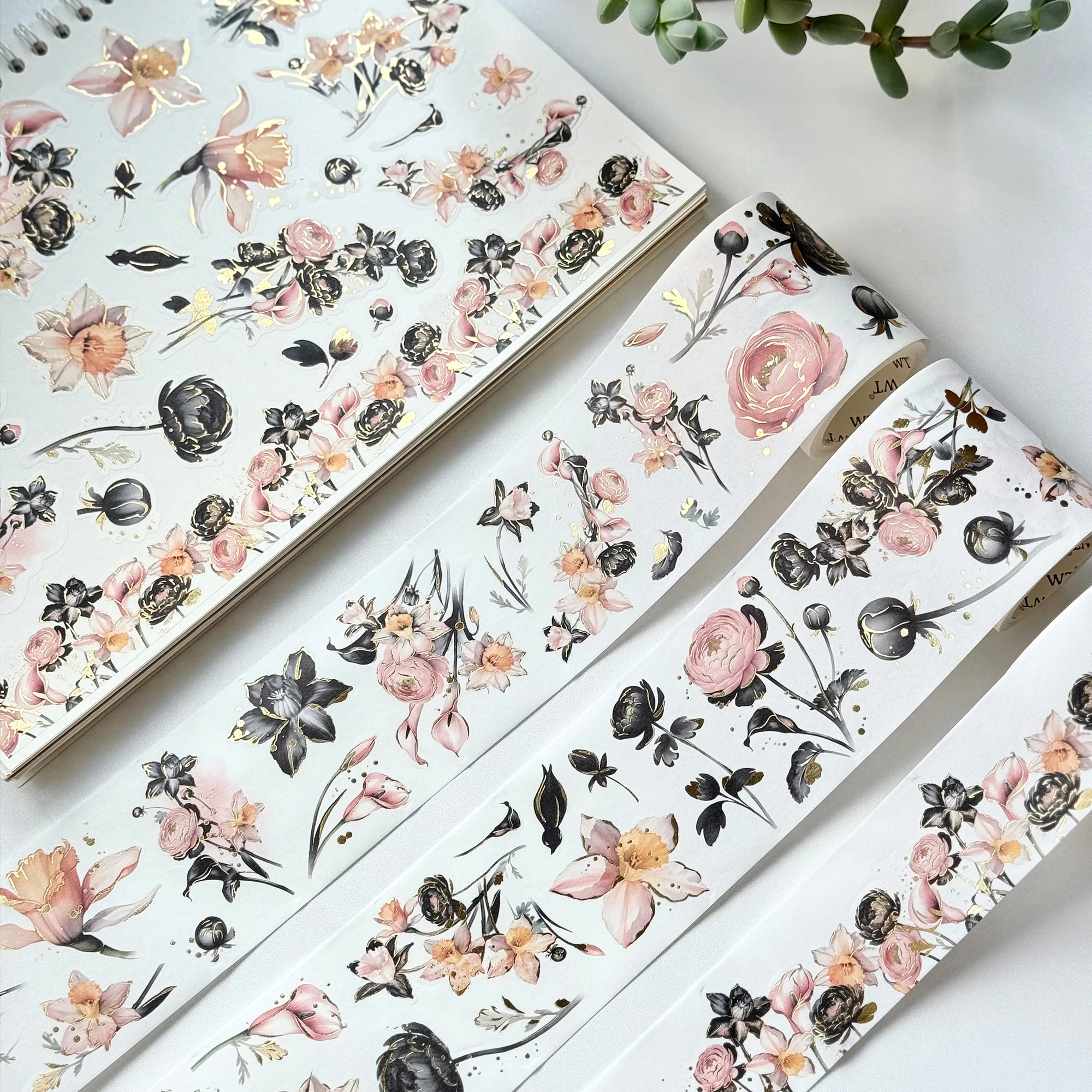 Auric Rose Washi Tape Sticker Set (GILDED) - Image 8