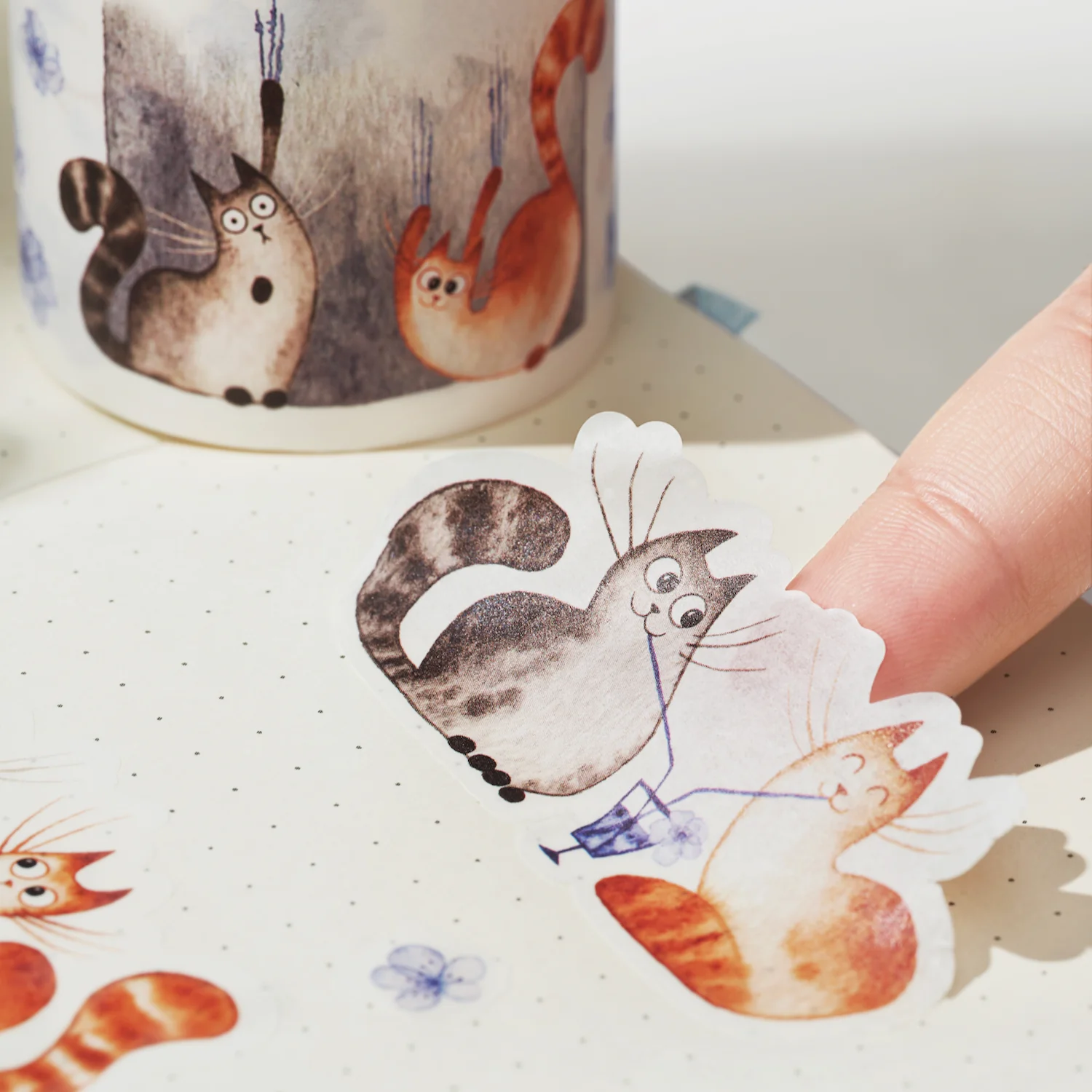 Chonky Cat Washi Tape Sticker Set - Image 3