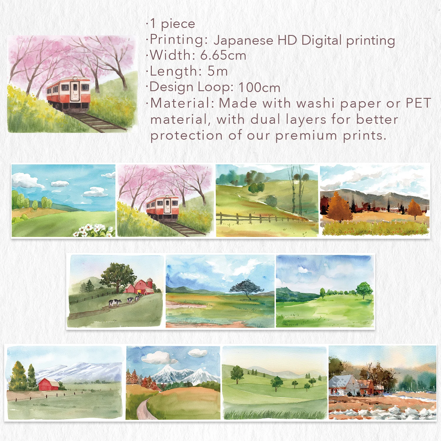 Countryside Escapade Wide Washi/PET Tape - Image 8