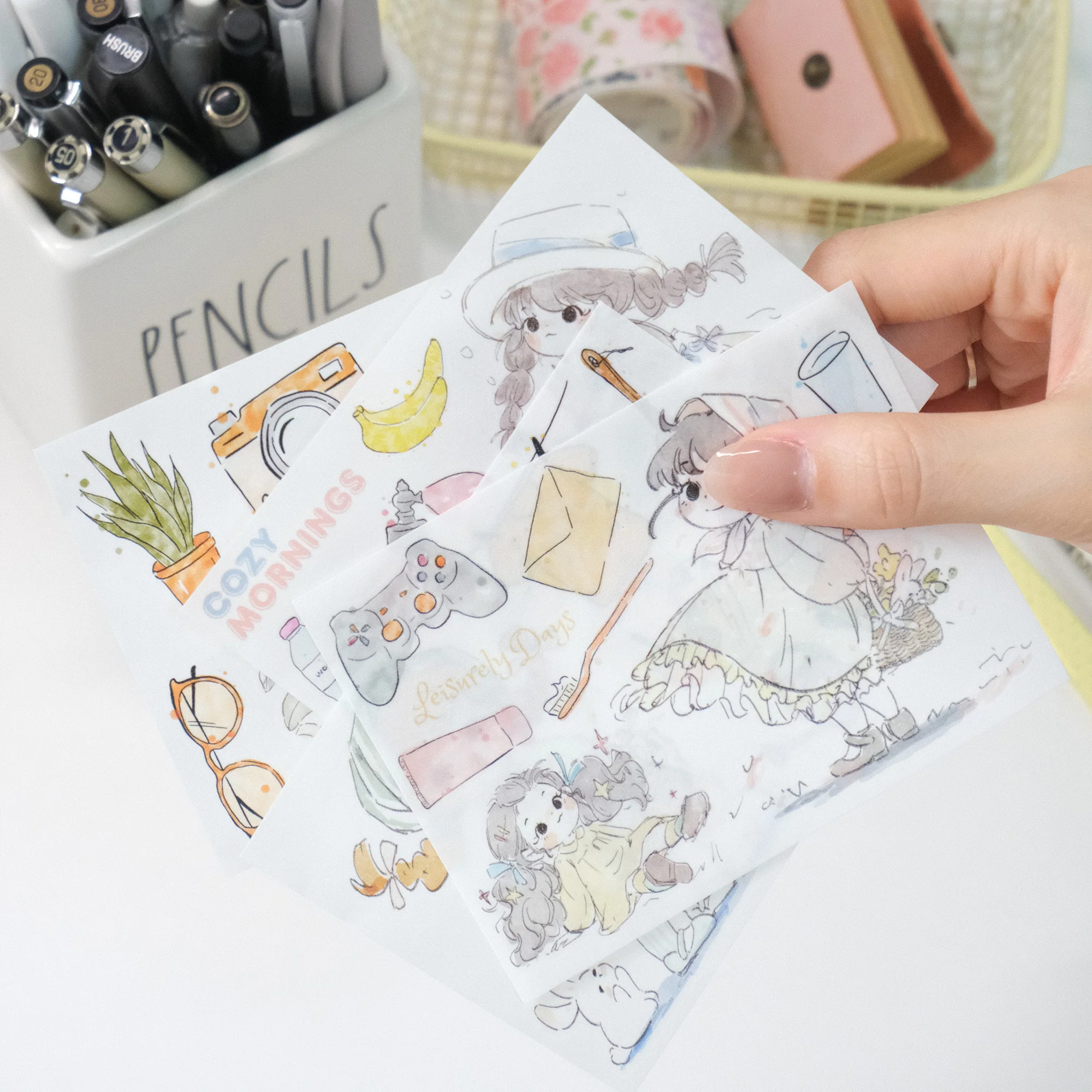 Cozy Mornings Washi Paper Sticker Set - Image 3