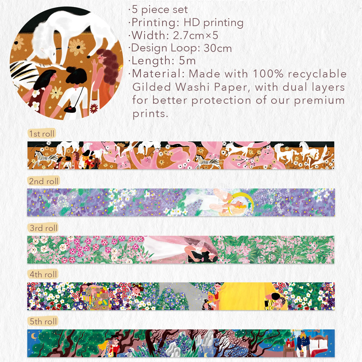 Dream Grove Washi Tape Set (GILDED) - Image 12