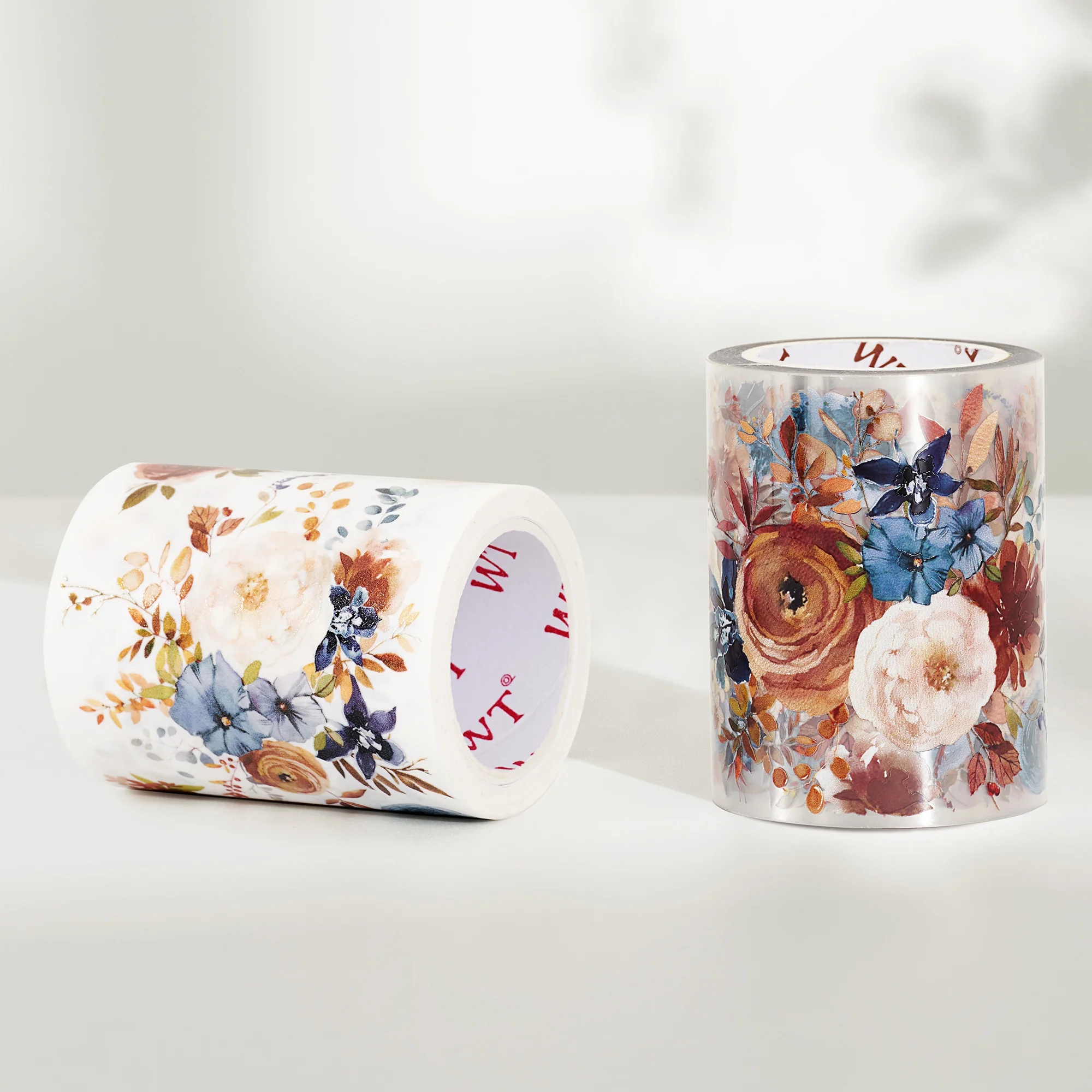 Dusty Blue & Cinnamon Wide Washi/PET Tape - Image 6