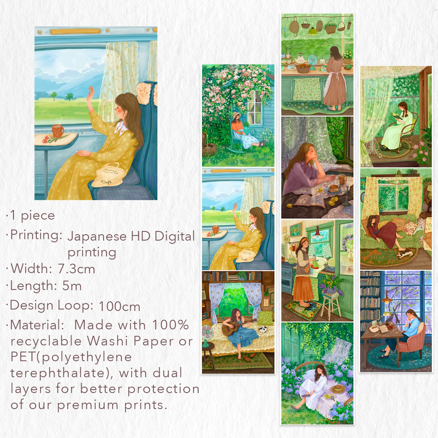 Garden Daydreams Wide Washi/PET Tape - Image 9