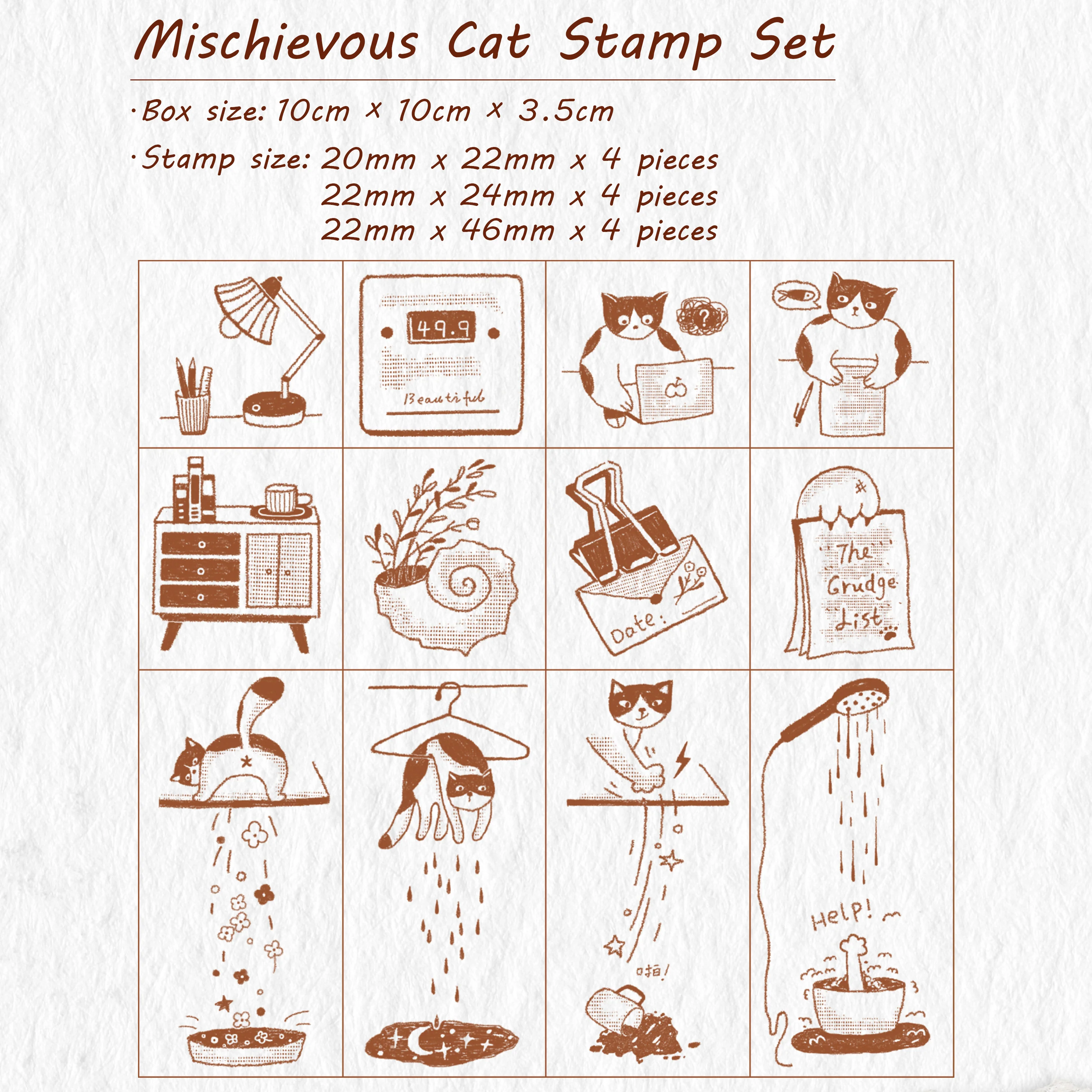 Mischievous Cat Stamp Set - Image 12