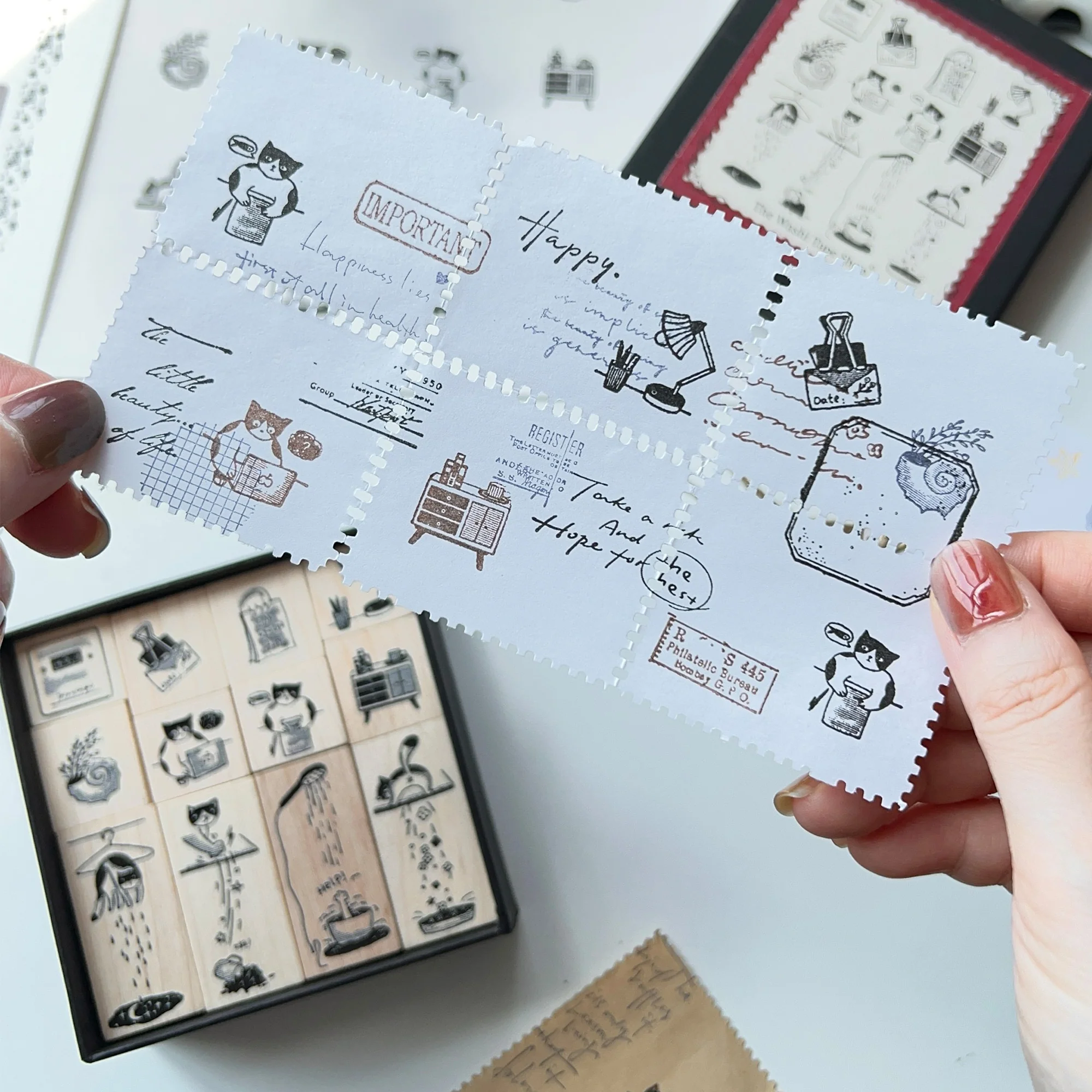 Mischievous Cat Stamp Set - Image 3