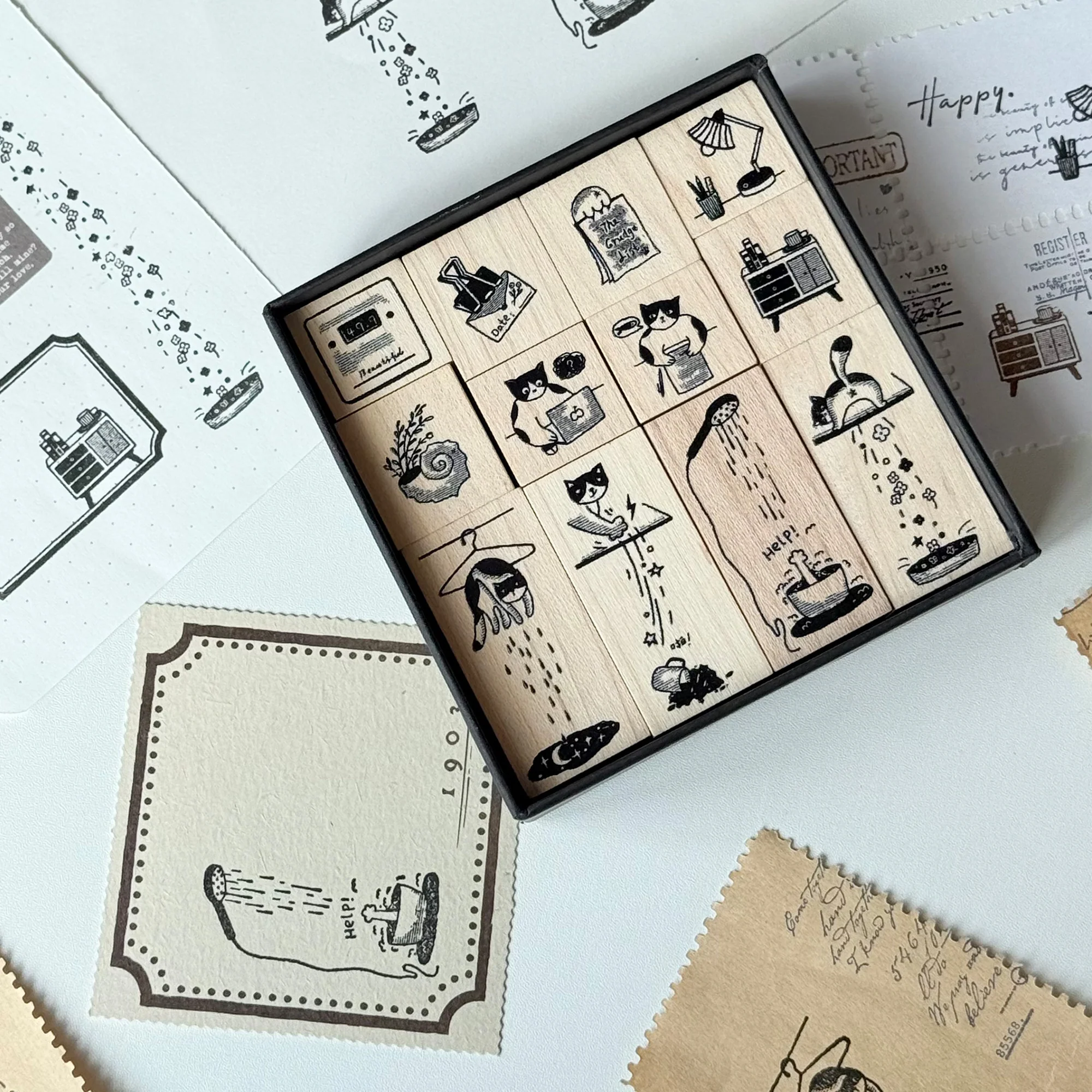 Mischievous Cat Stamp Set - Image 7