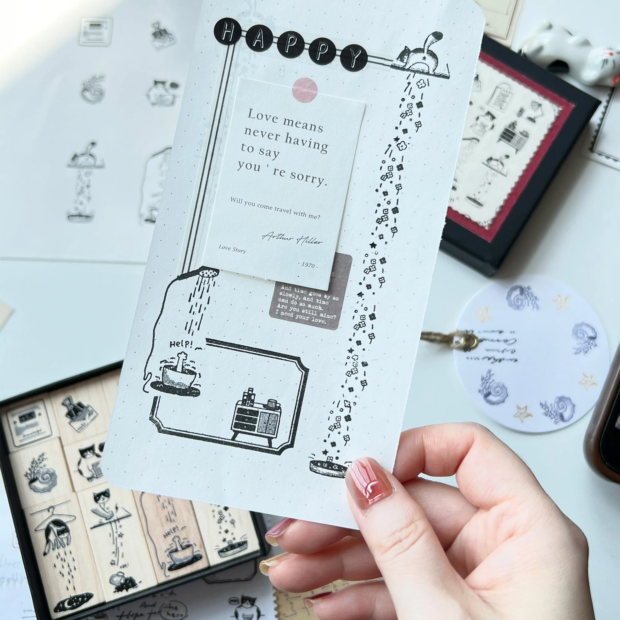 Mischievous Cat Stamp Set - Image 9