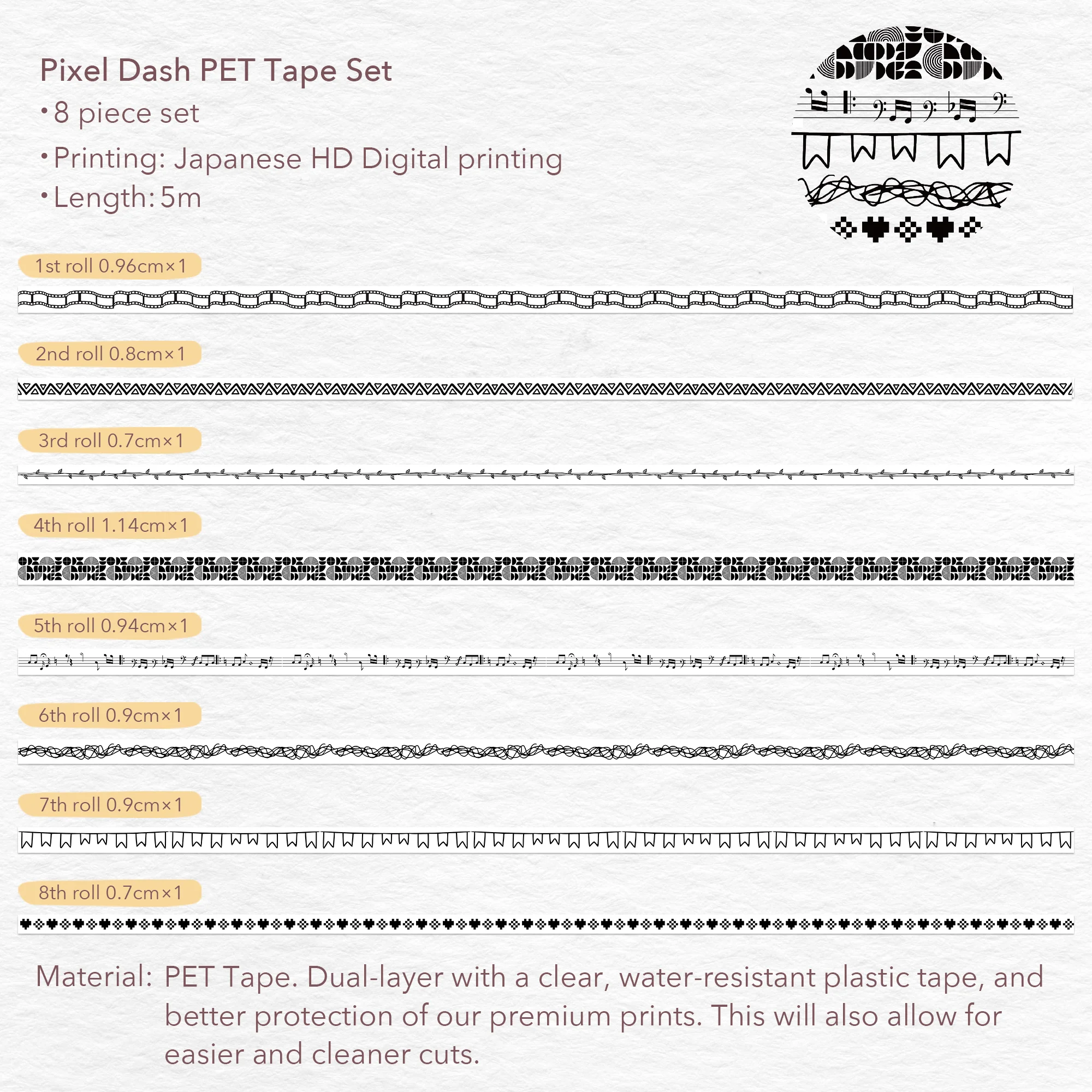 Pixel Dash Slim Washi Set - Image 10