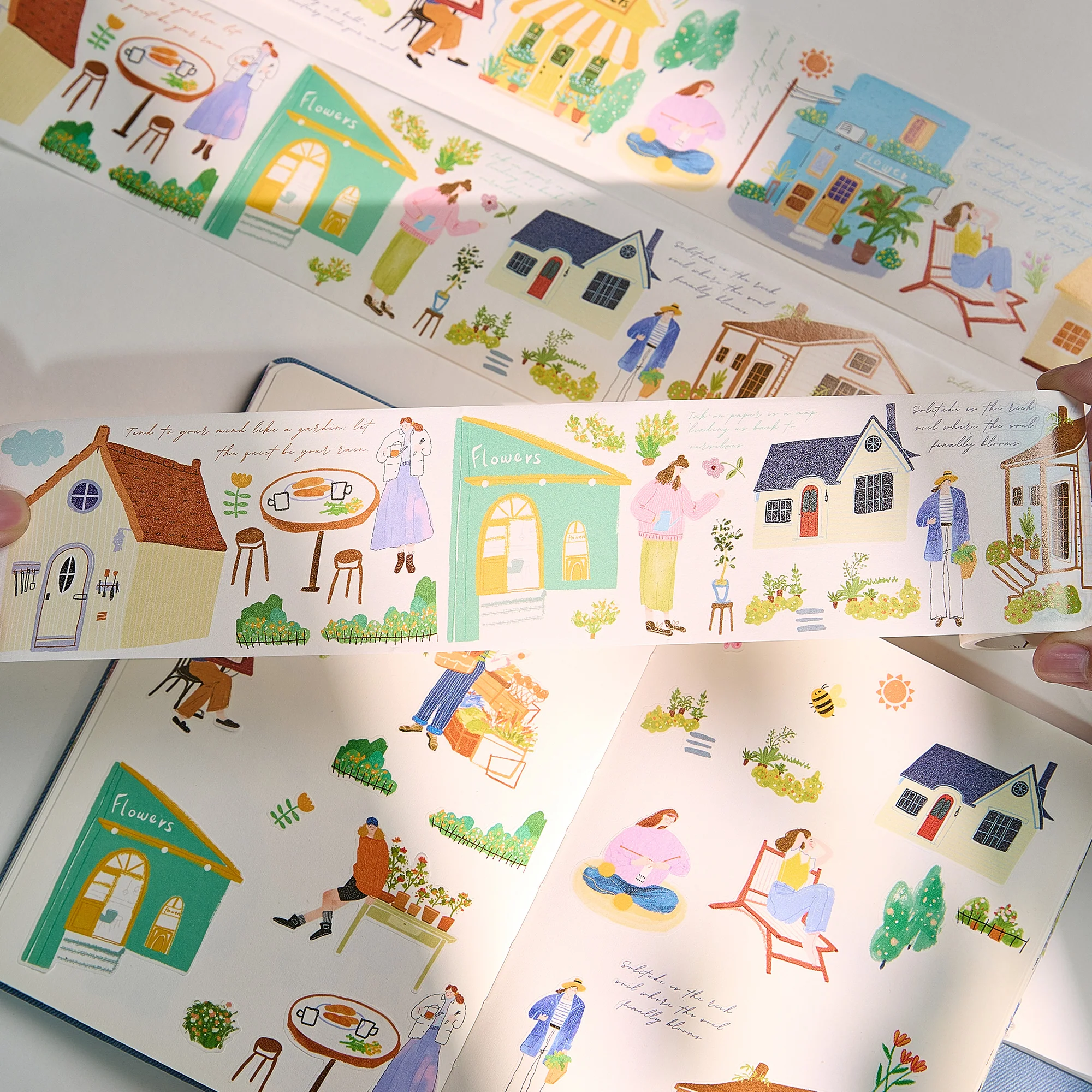 Pre-cut Bloom House Wide Washi/PET Tape - Image 2