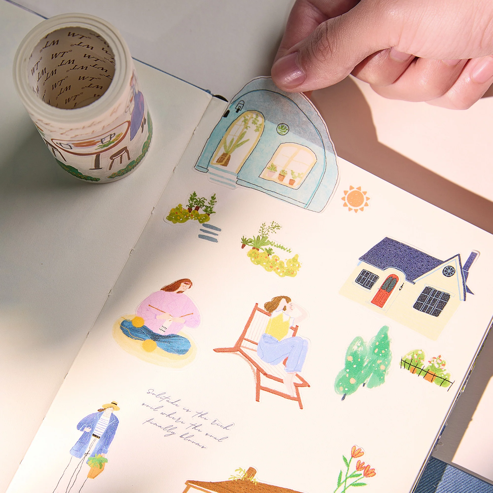 Pre-cut Bloom House Wide Washi/PET Tape - Image 3