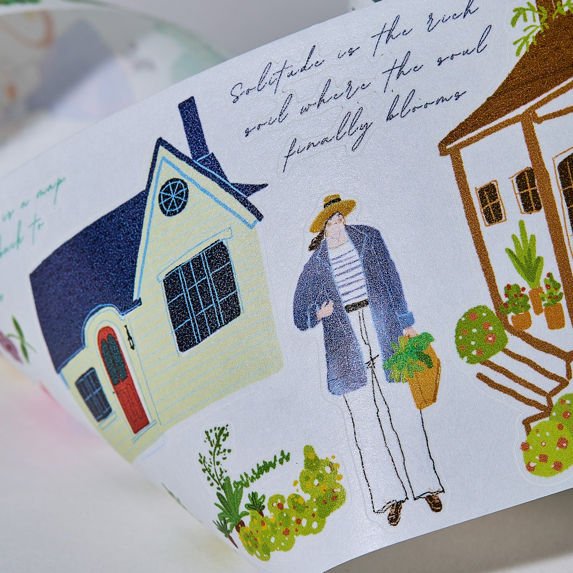 Pre-cut Bloom House Wide Washi/PET Tape - Image 5