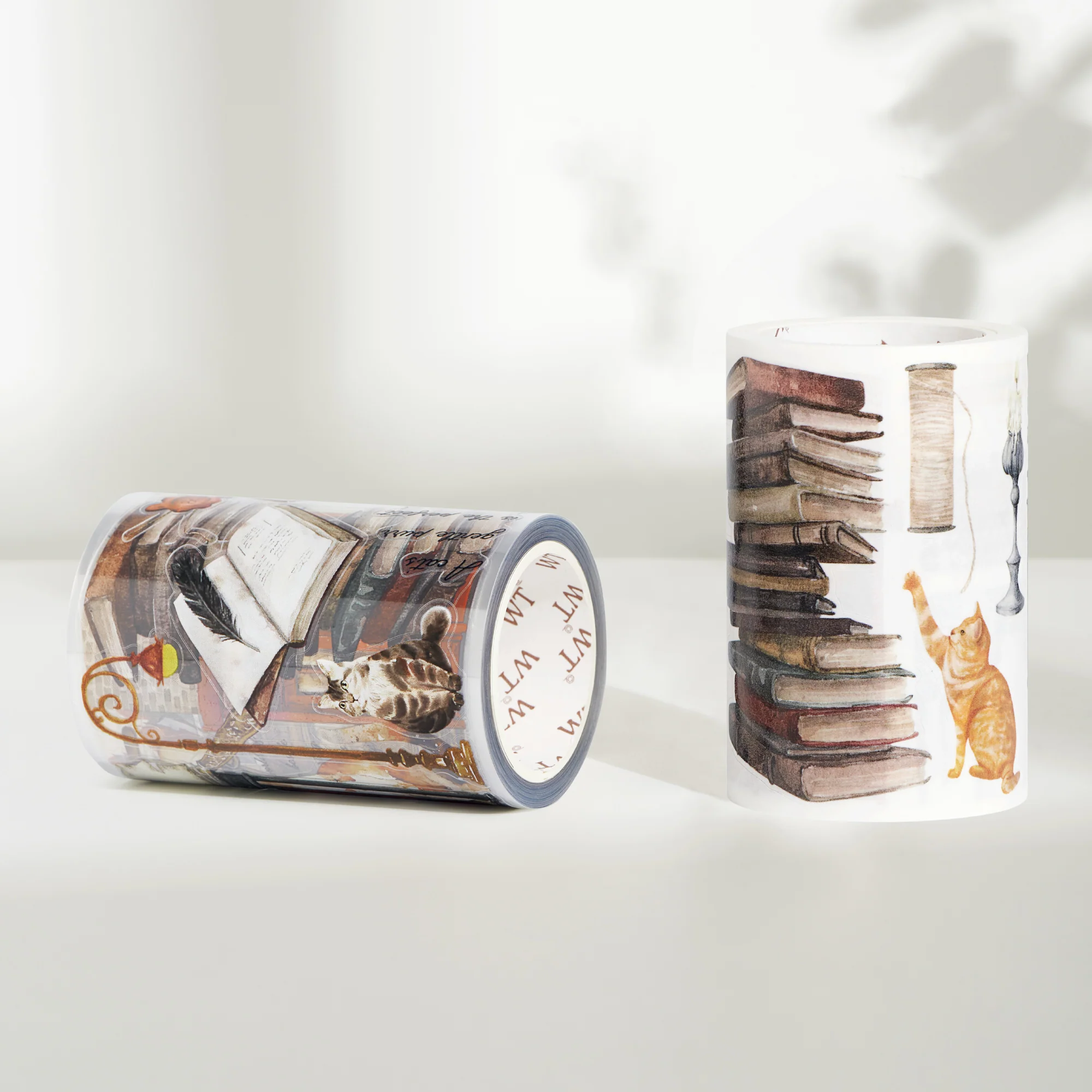 Pre-cut Cats and Books Wide Washi/PET Tape - Image 7
