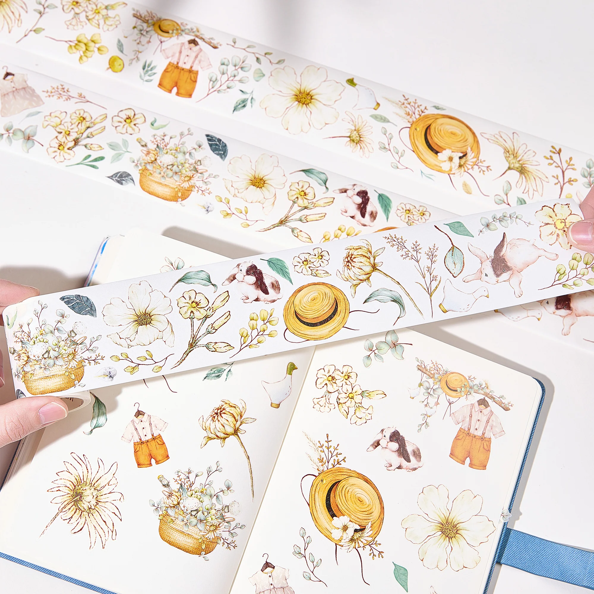 Pre-cut Clover Haze Wide Washi/PET Tape - Image 3