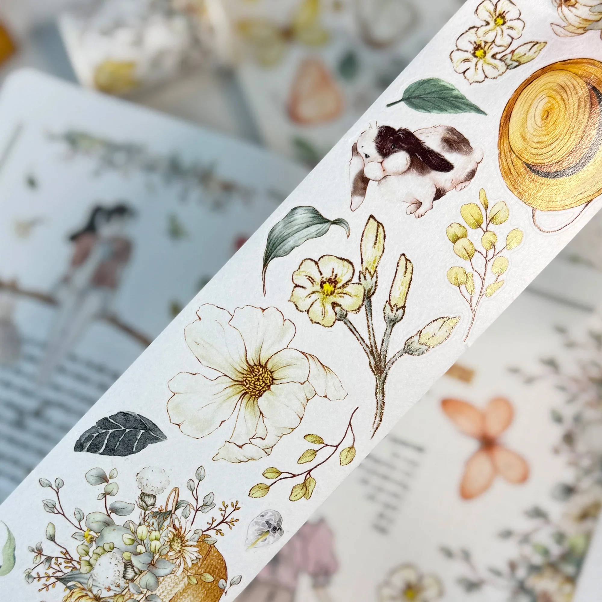 Pre-cut Clover Haze Wide Washi/PET Tape - Image 7