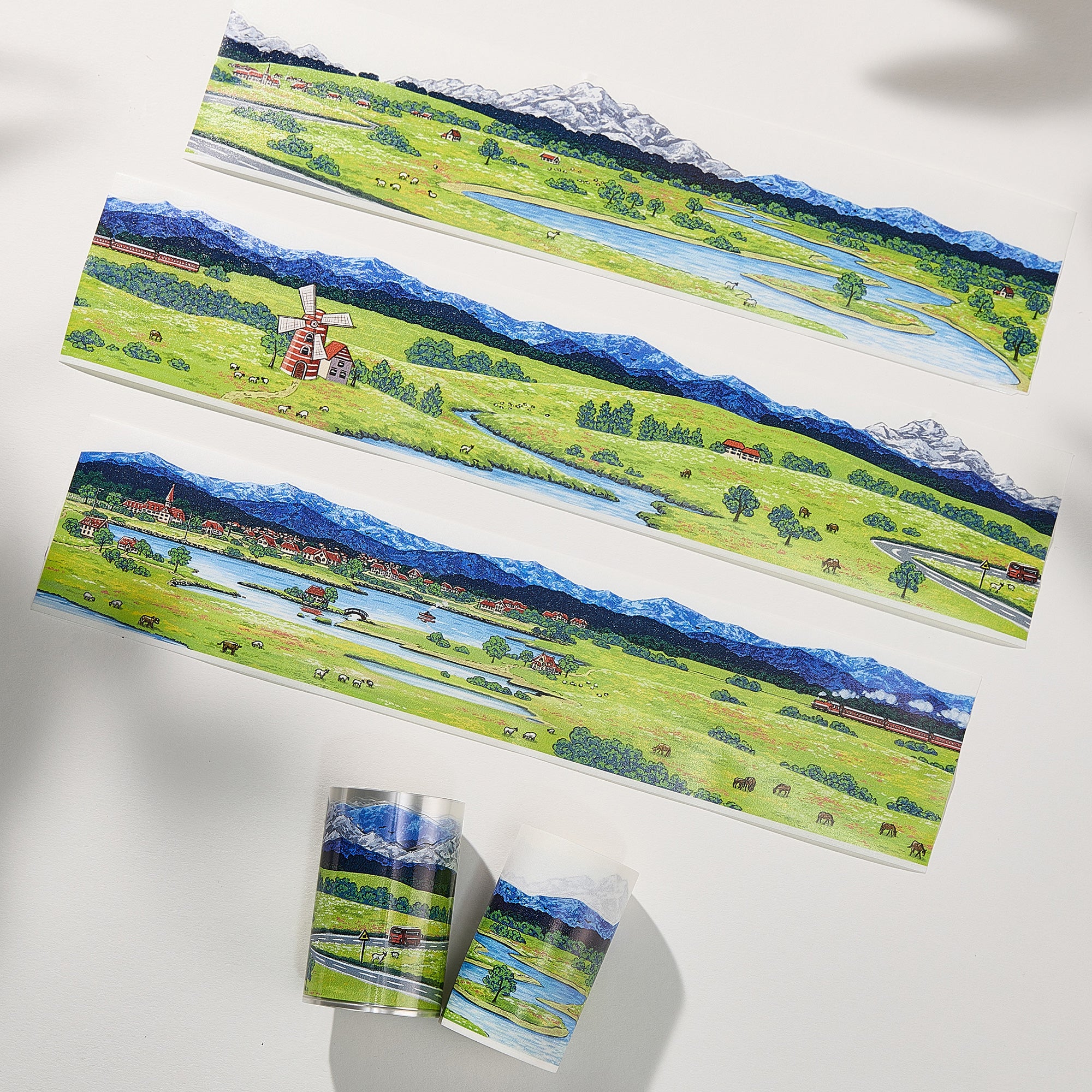 Pre-cut Country Diary Wide Washi/PET Tape