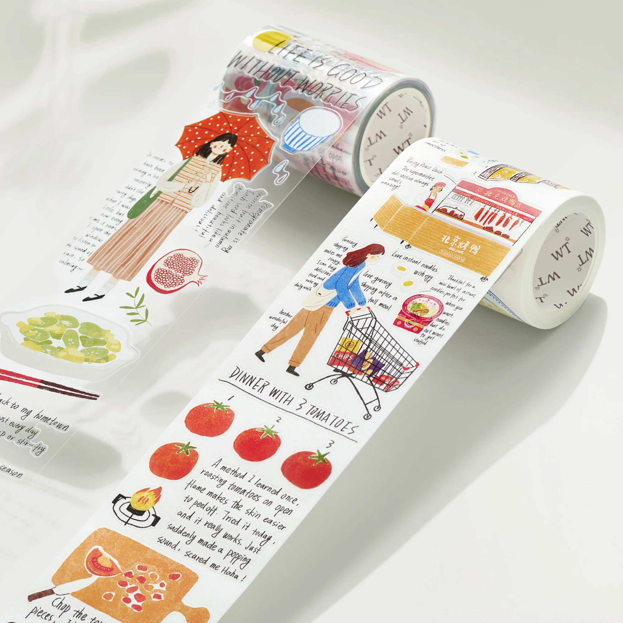 Pre-cut Dinner Time Wide Washi/PET Tape - Image 4