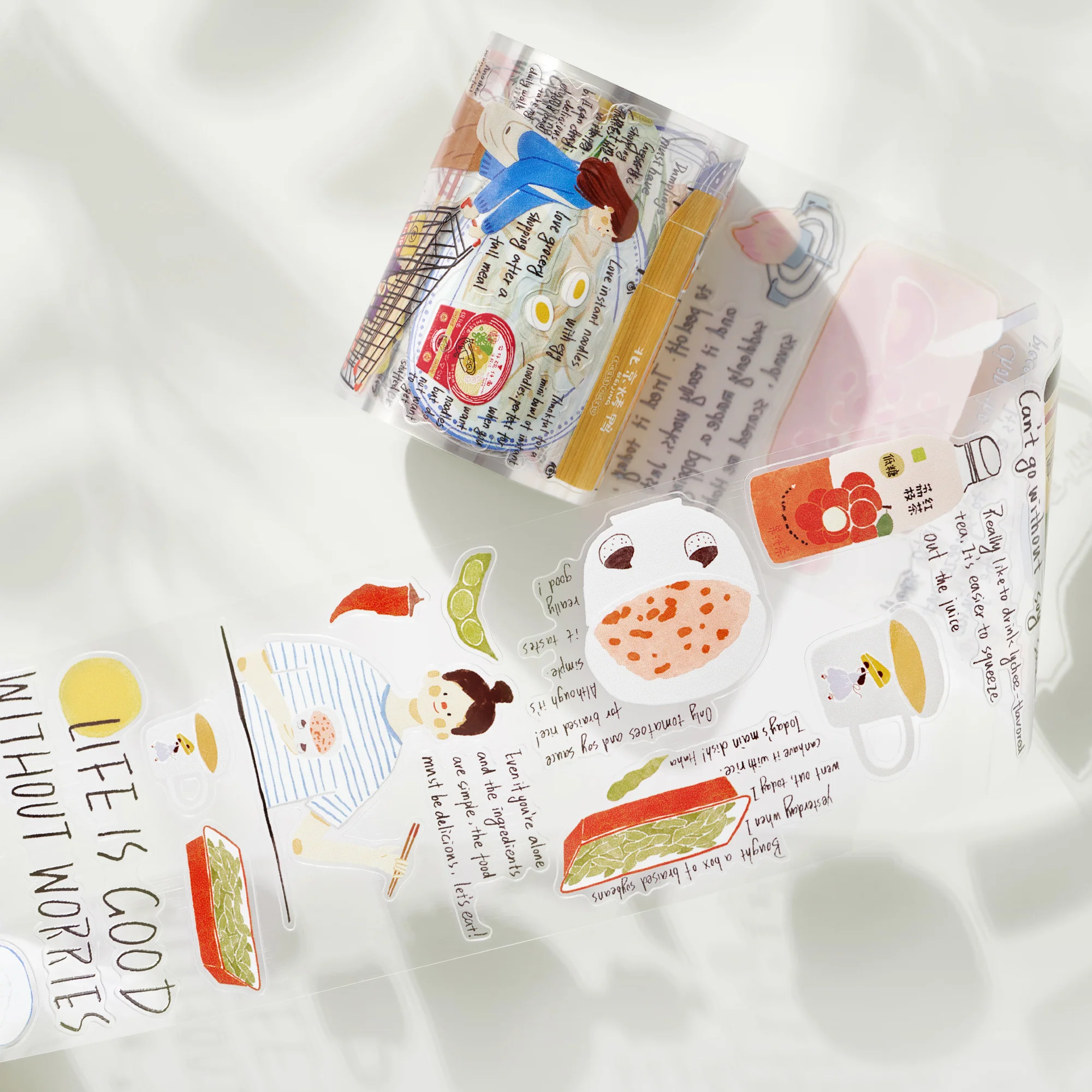 Pre-cut Dinner Time Wide Washi/PET Tape - Image 5