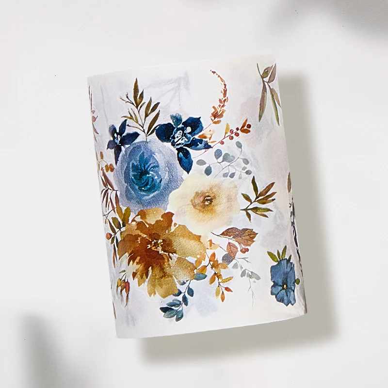 Pre-cut Dusty Blue & Cinnamon Wide Washi/PET Tape - Image 4