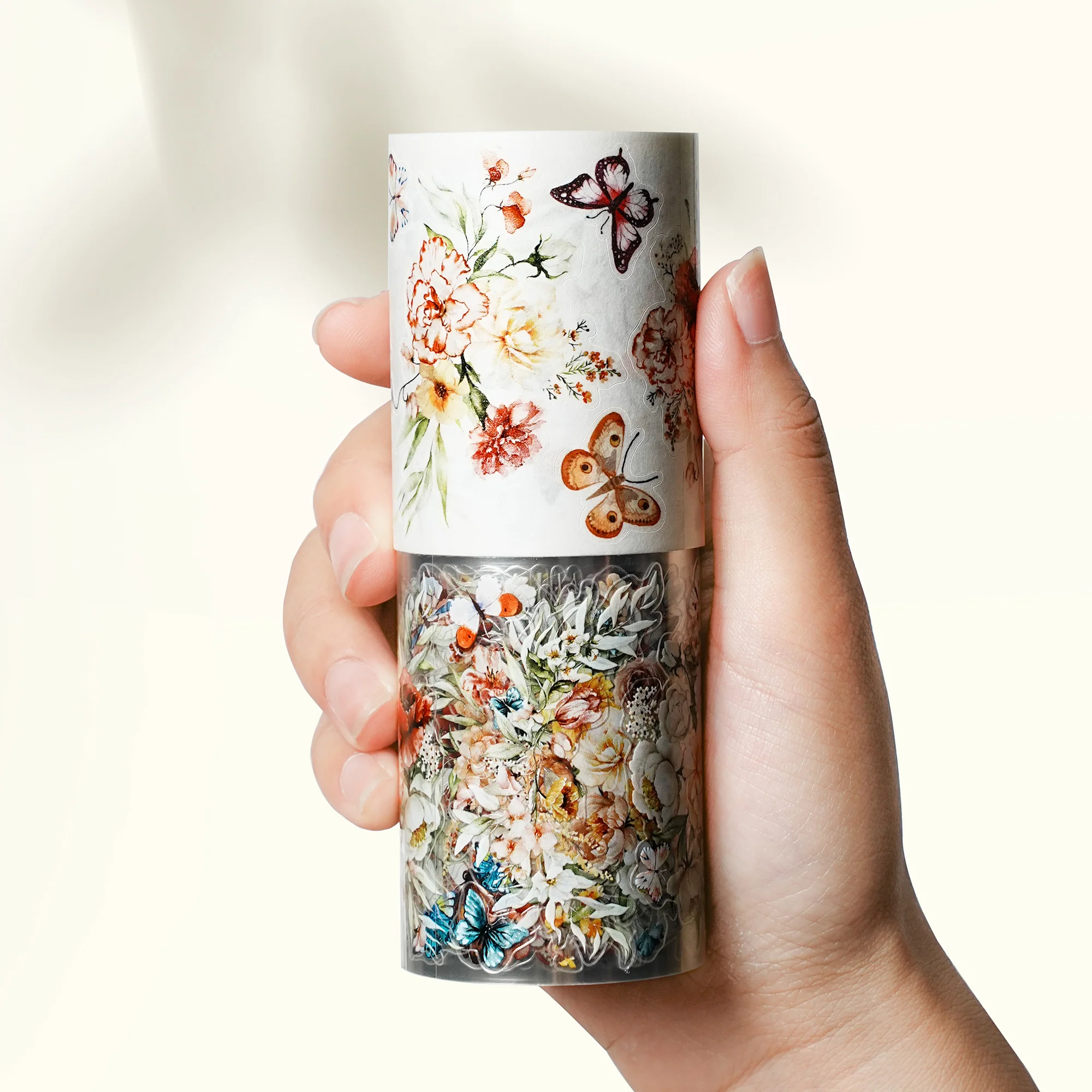 Pre-cut Floral Wave Wide Washi/PET Tape - Image 3