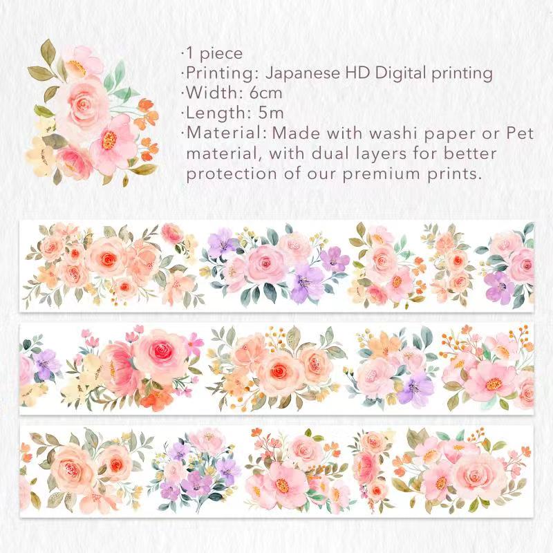 Flower Corridor Wide Washi / PET Tape - Image 13