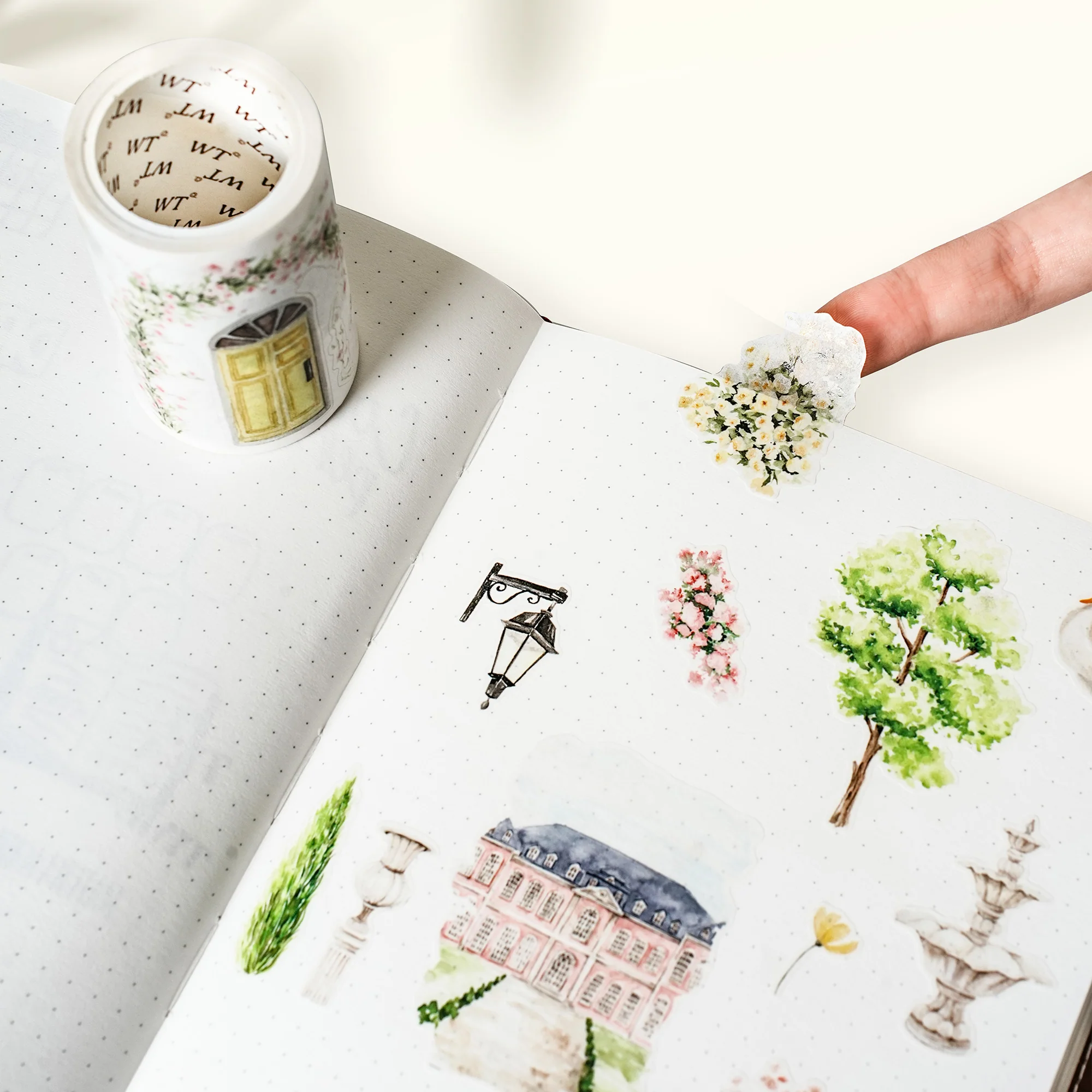 Pre-cut French Courtyard Wide Washi/PET Tape - Image 2