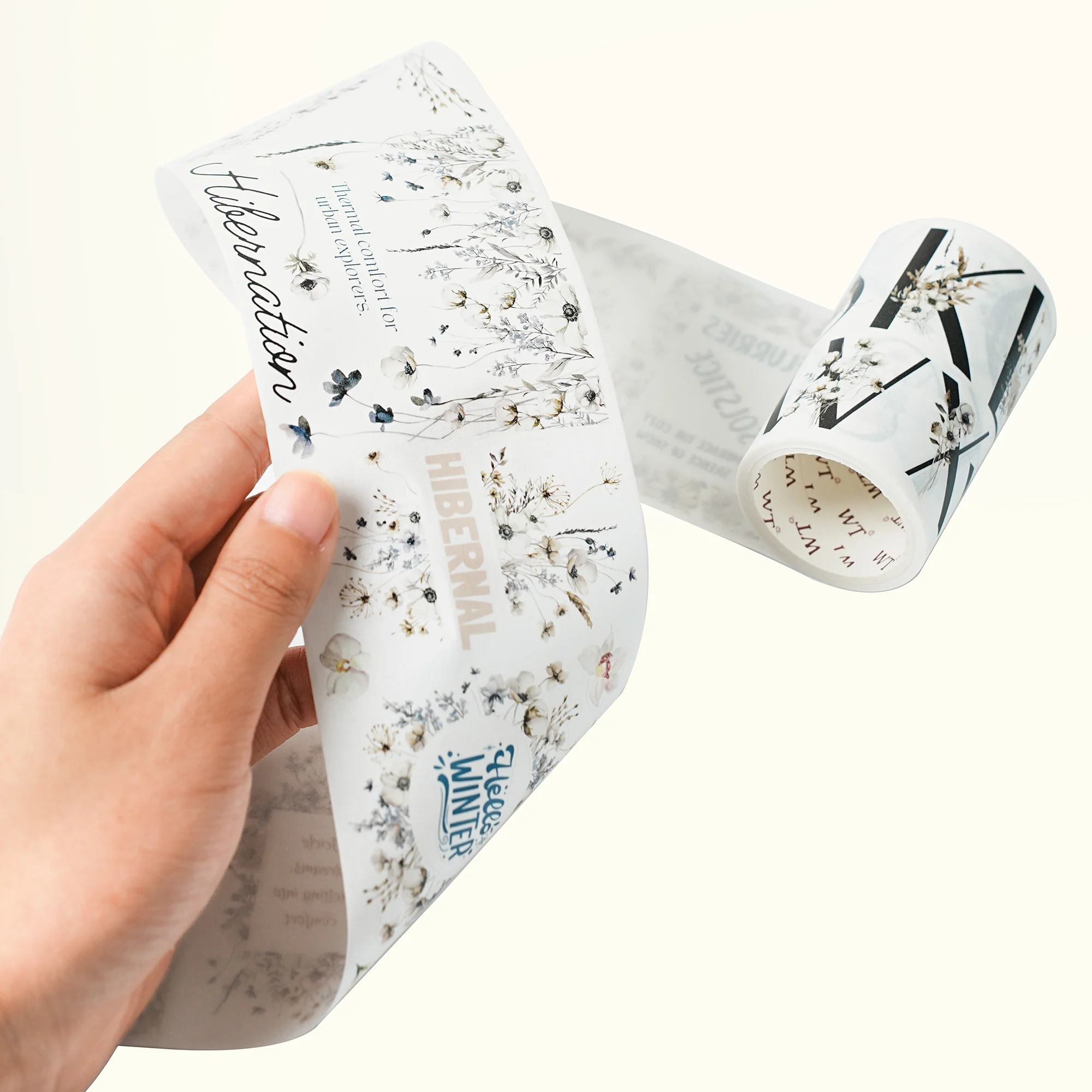 Pre-cut Frosted Letters Wide Washi/PET Tape - Image 6