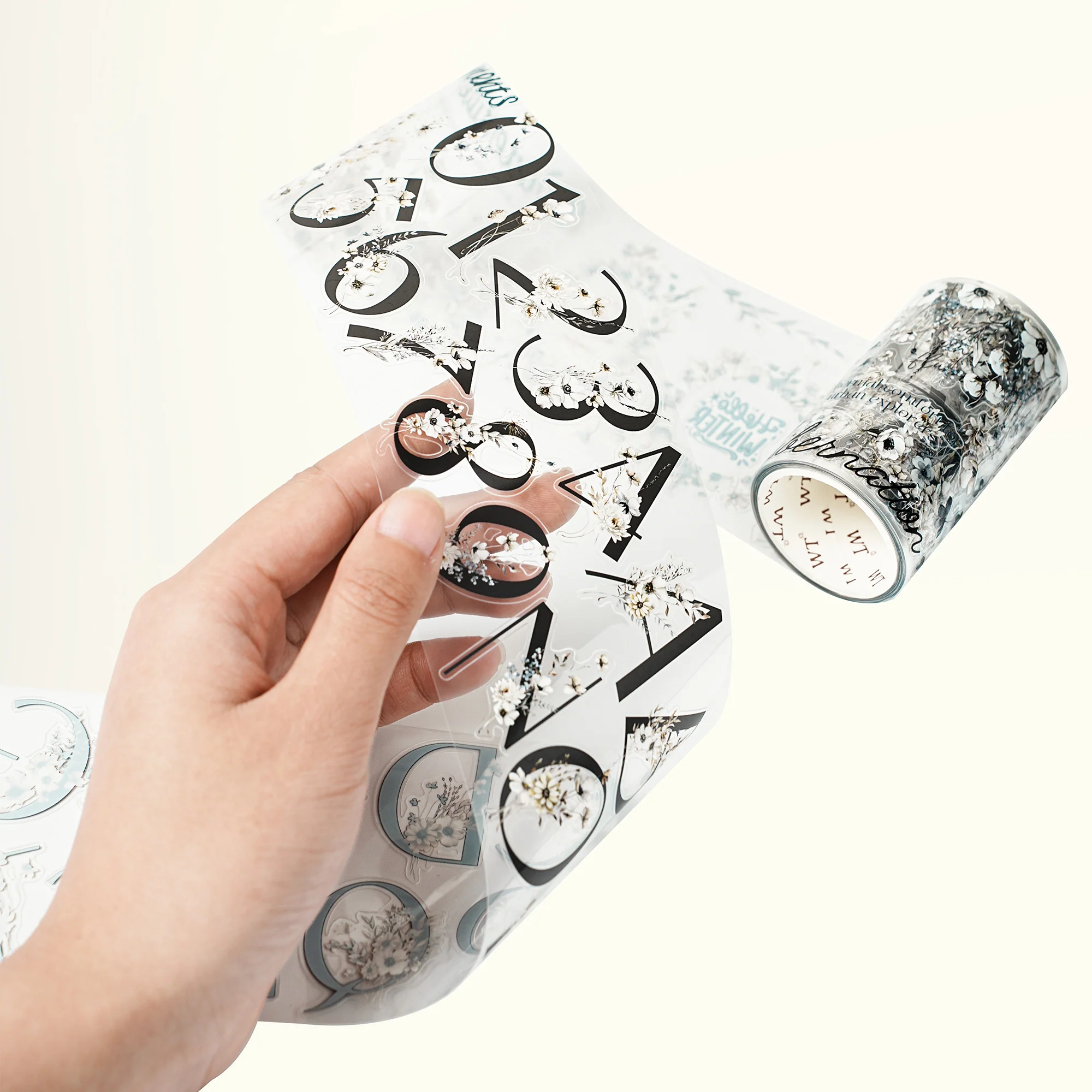 Pre-cut Frosted Letters Wide Washi/PET Tape - Image 8