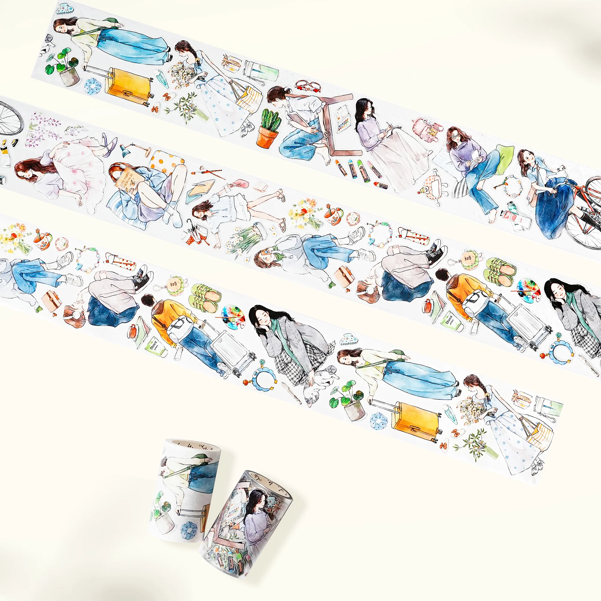 Pre-cut Hello Weekend Wide Washi/PET Tape