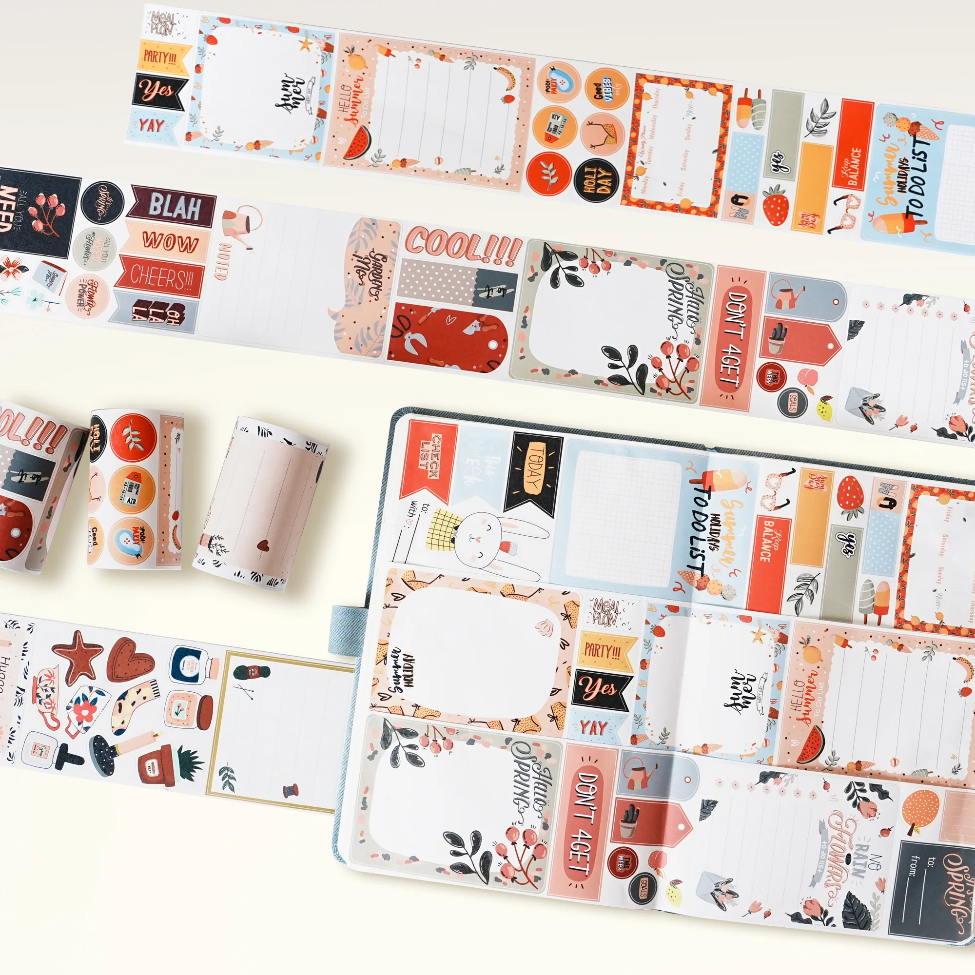 Pre-cut Hygge Notes Script Tape Bundle