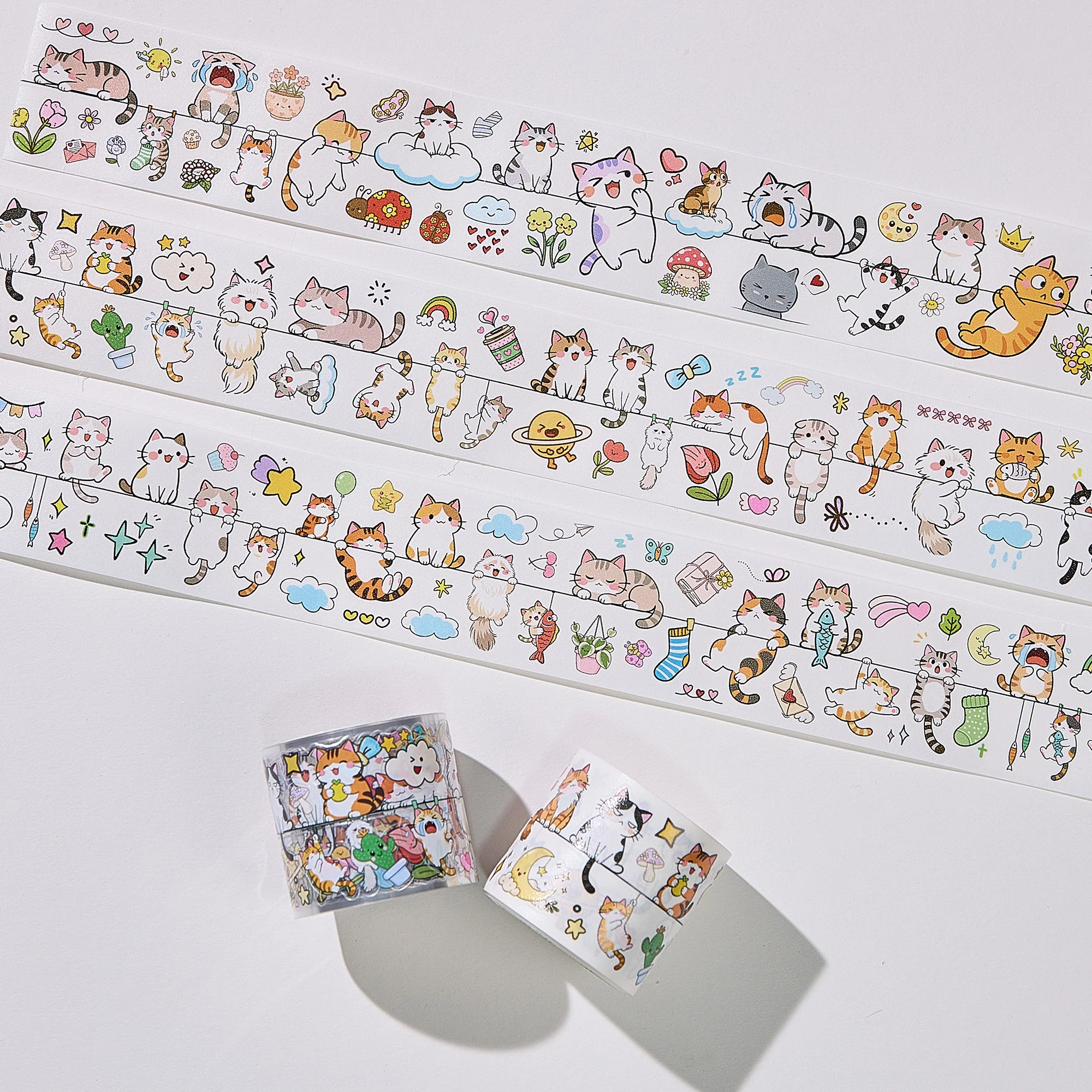 Pre-cut Kitty Conga Wide Washi/PET Tape