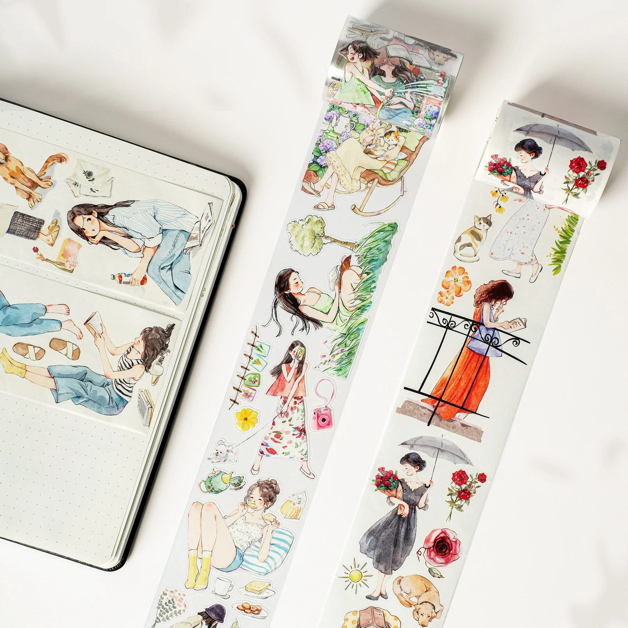 Pre-cut Leisurely Days Wide Washi/PET Tape - Image 2
