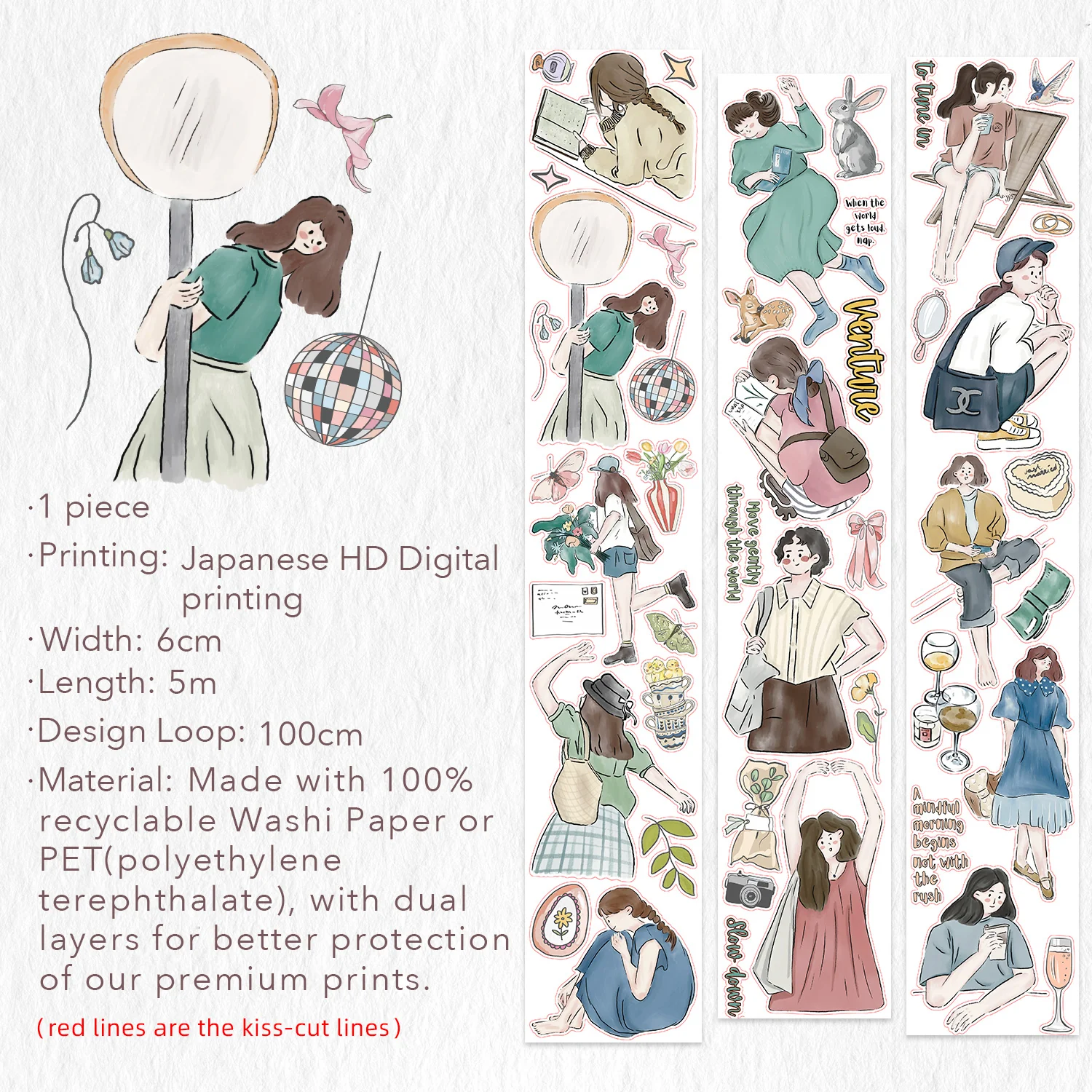 Pre-cut Letter to Myself Wide Washi/PET Tape - Image 10