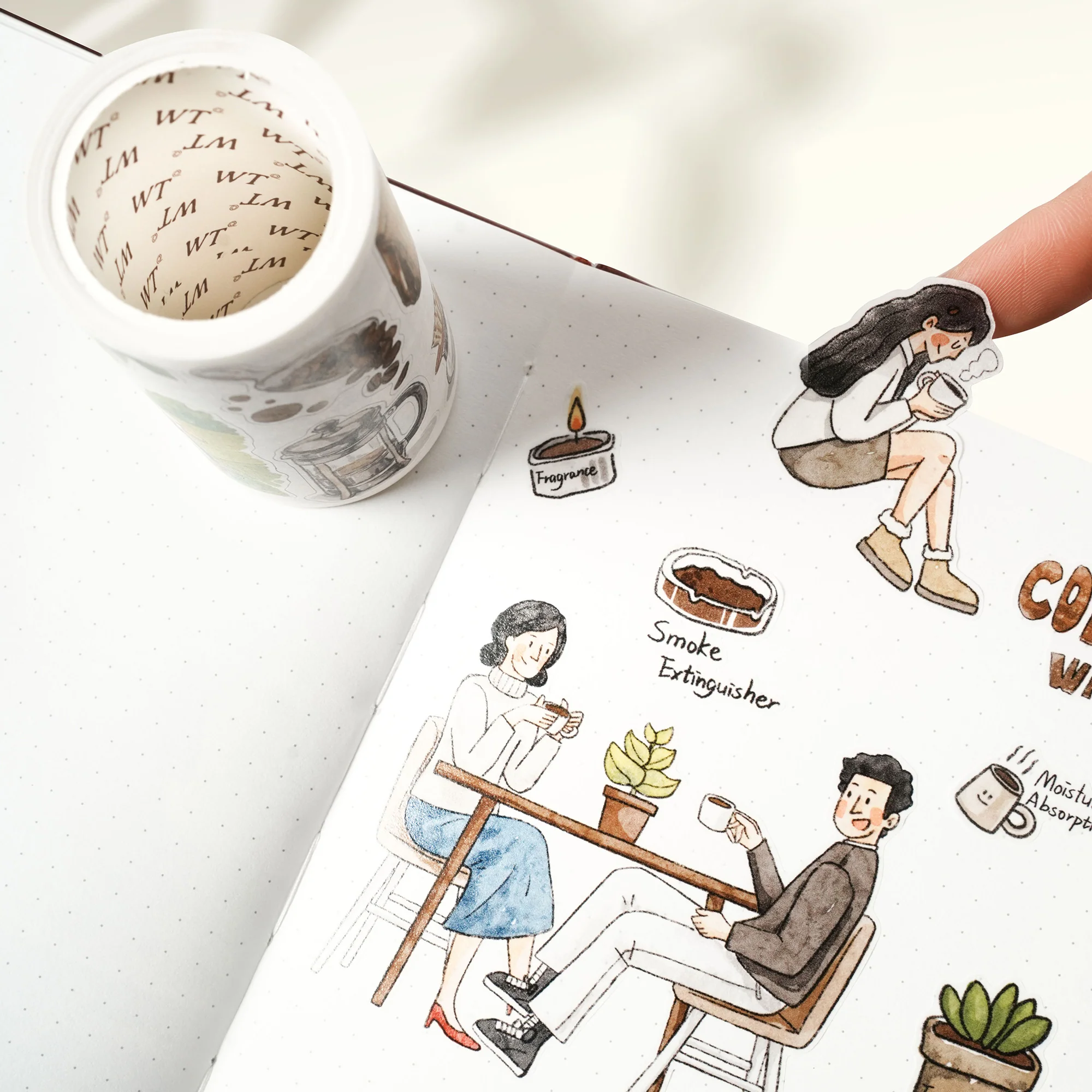 Pre-cut Life of Coffee Wide Washi/PET Tape - Image 4