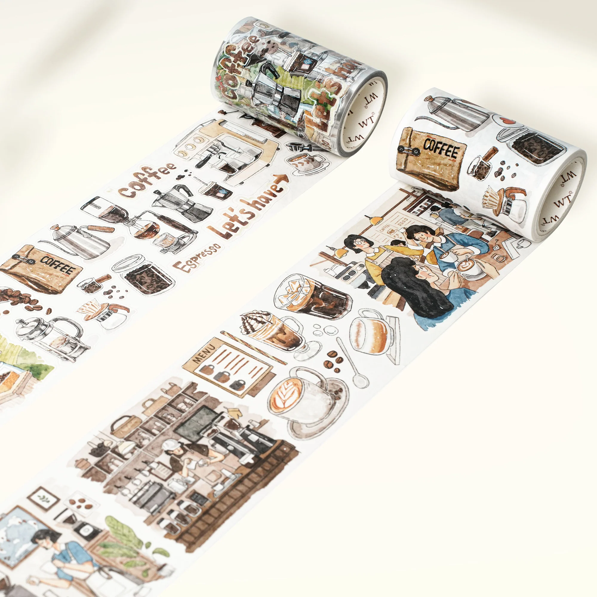 Pre-cut Life of Coffee Wide Washi/PET Tape - Image 5