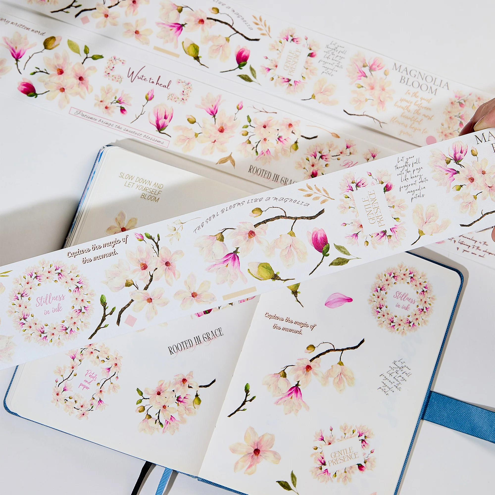 Pre-cut Magnolia Bloom Wide Washi/PET Tape - Image 3