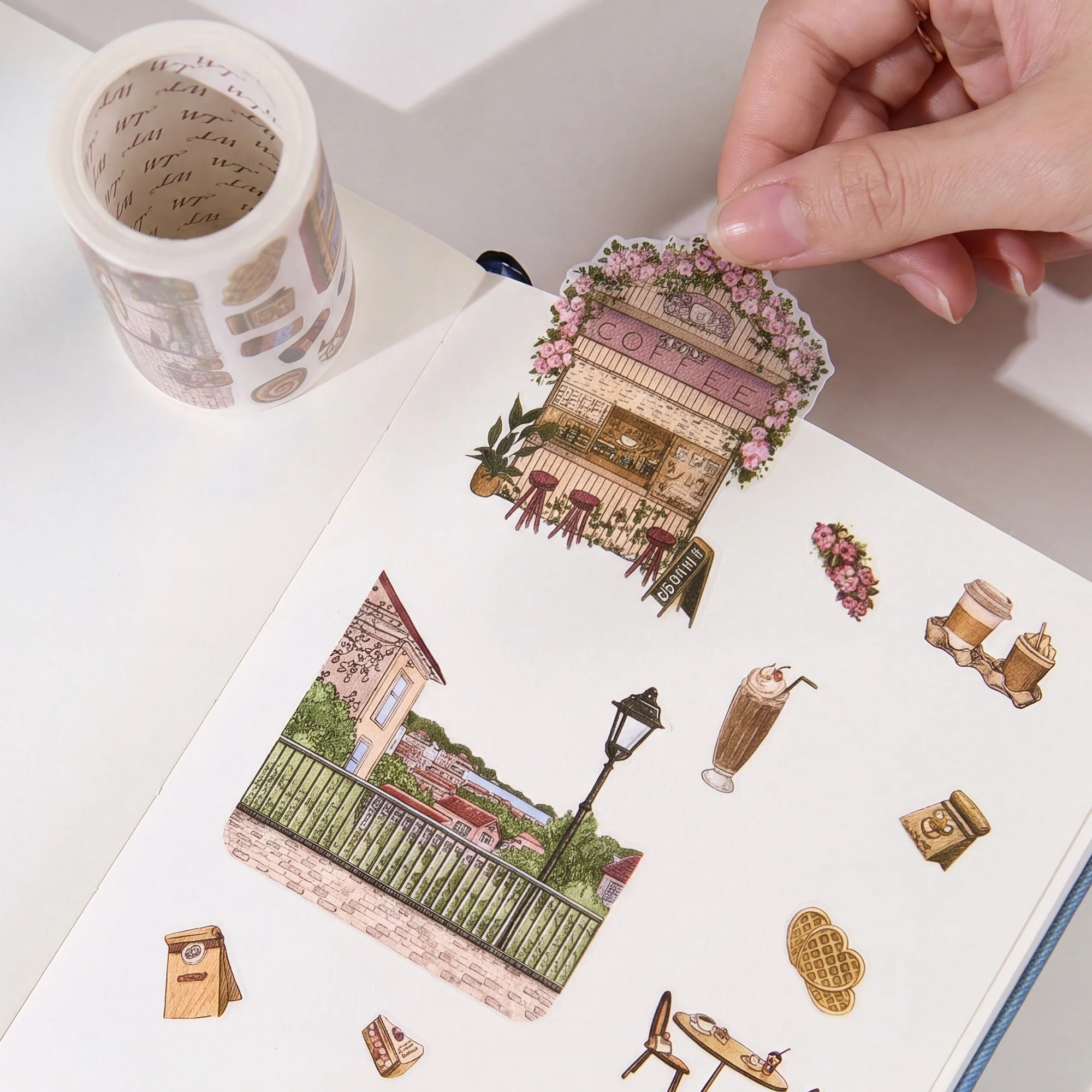 Pre-cut Maple Café Wide Washi/PET Tape - Image 2