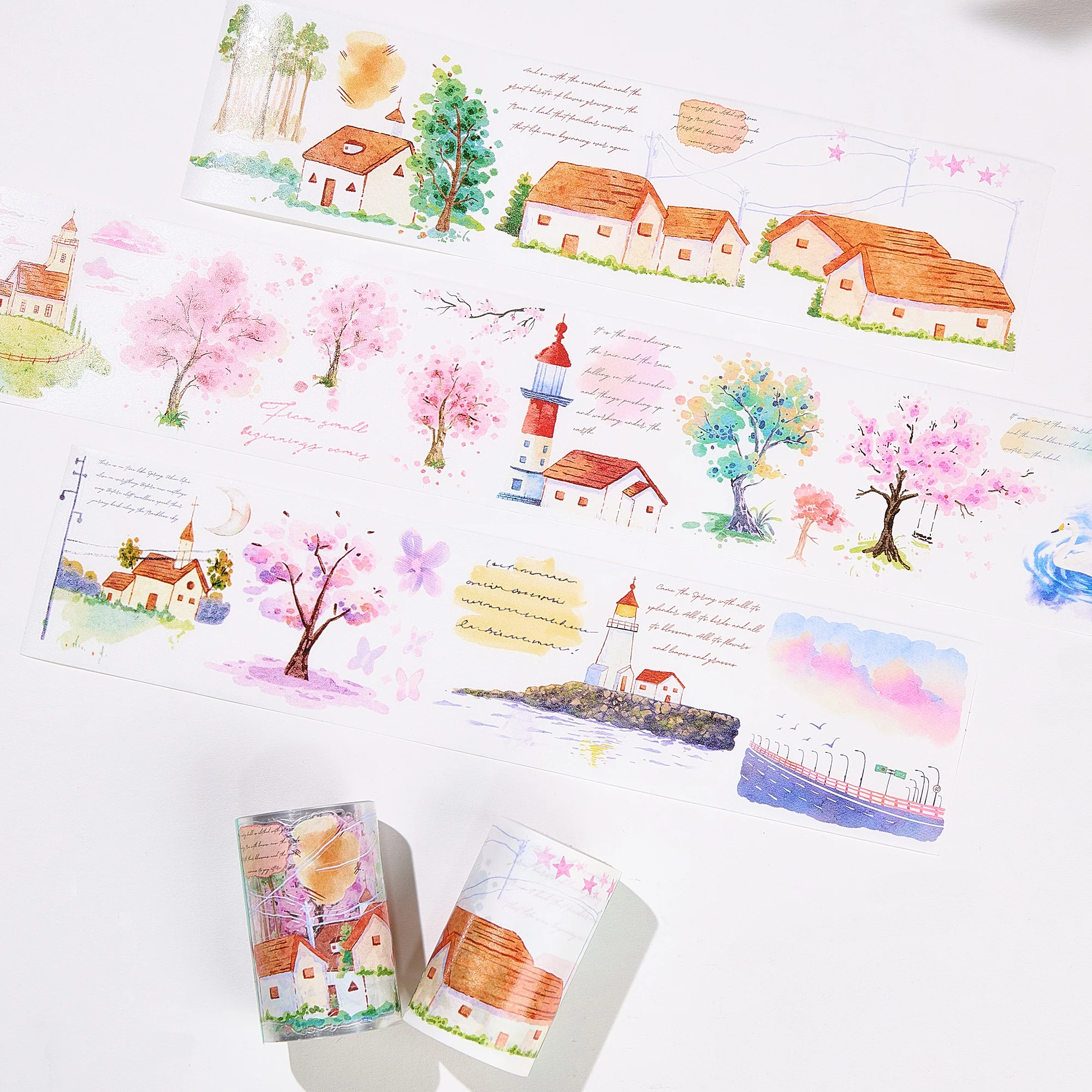Pre-cut Misty Blush Wide Washi/PET Tape