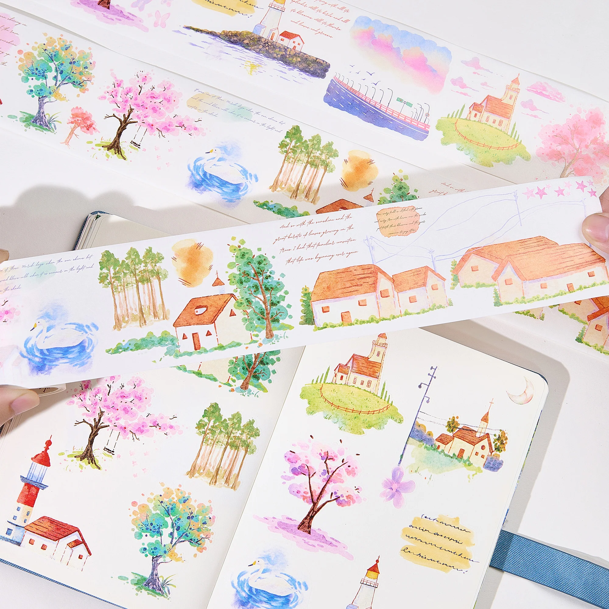 Pre-cut Misty Blush Wide Washi/PET Tape - Image 2