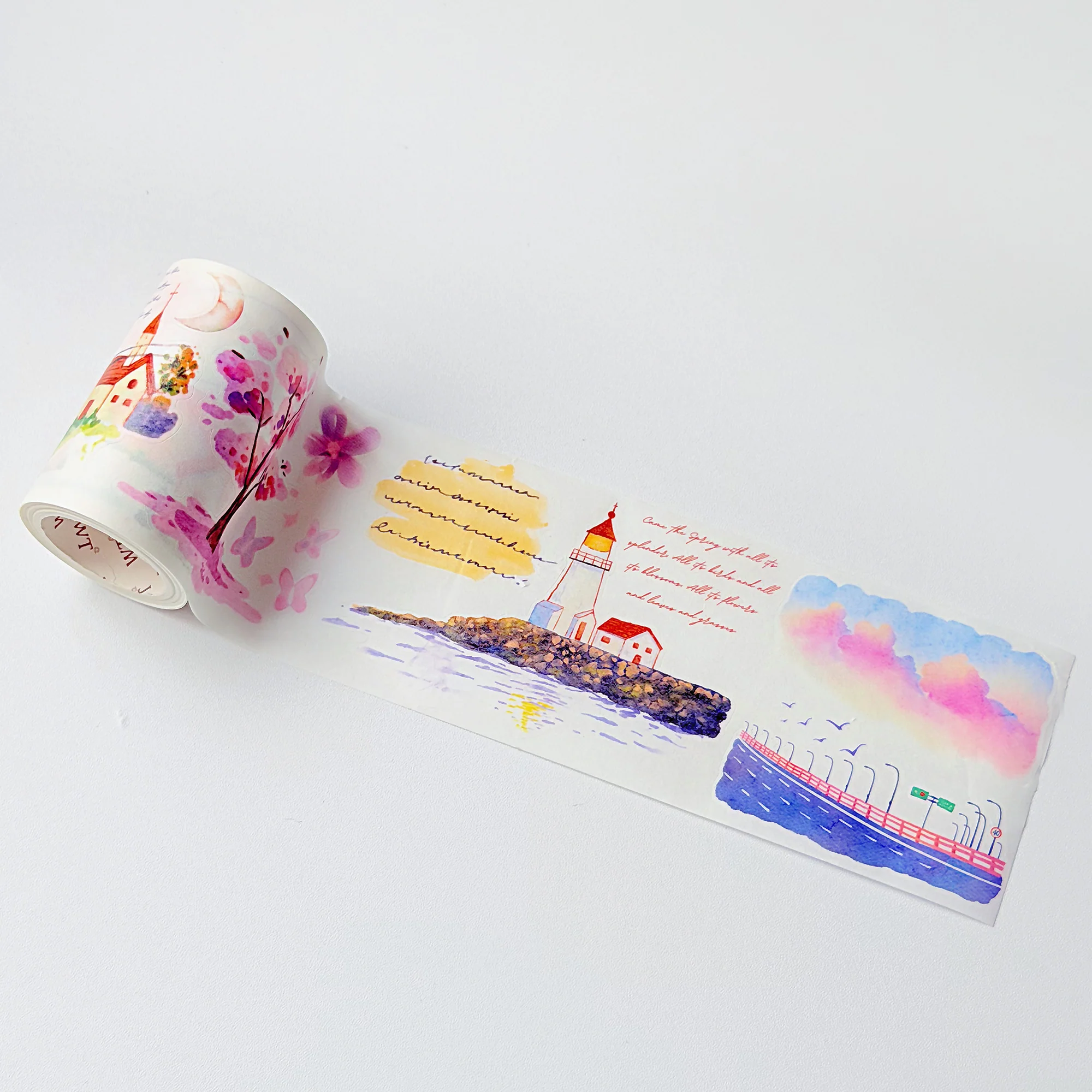 Pre-cut Misty Blush Wide Washi/PET Tape - Image 6