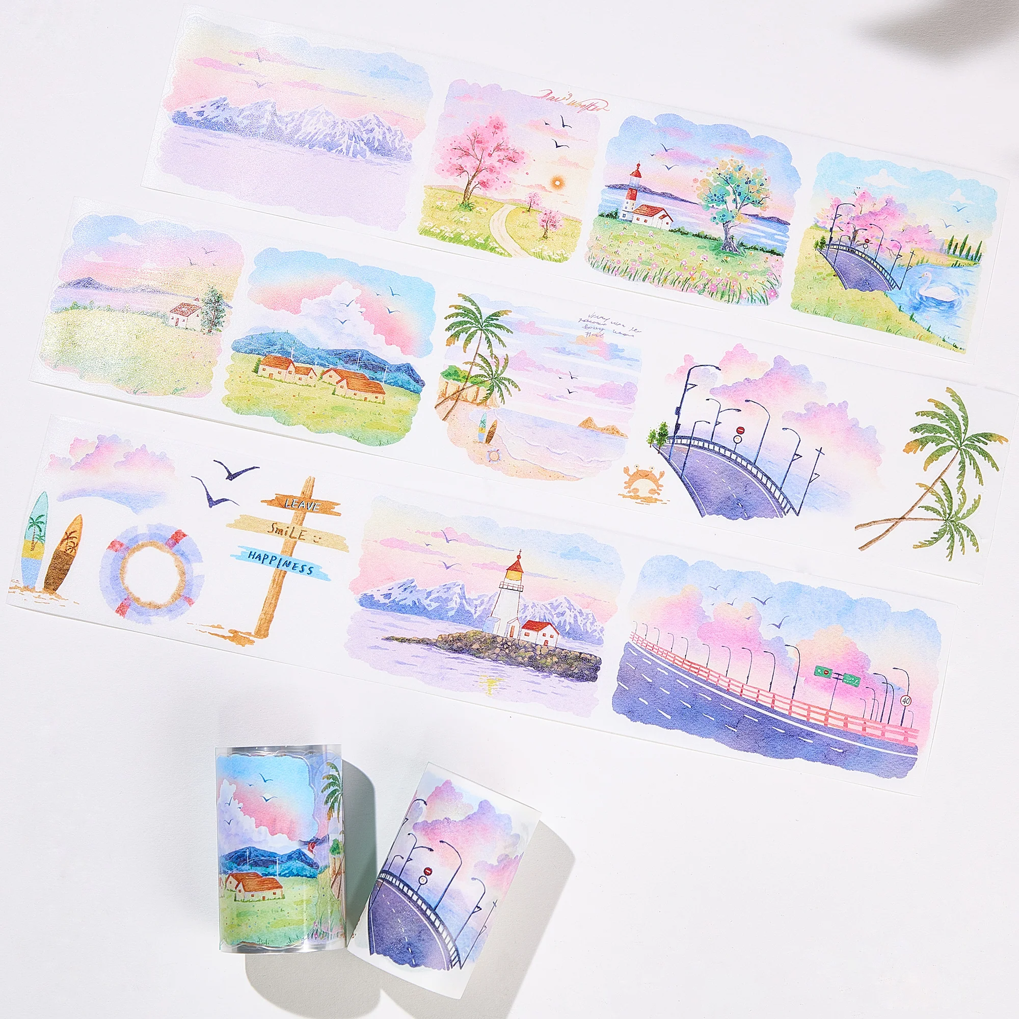 Pre-cut Misty Breeze Wide Washi/PET Tape