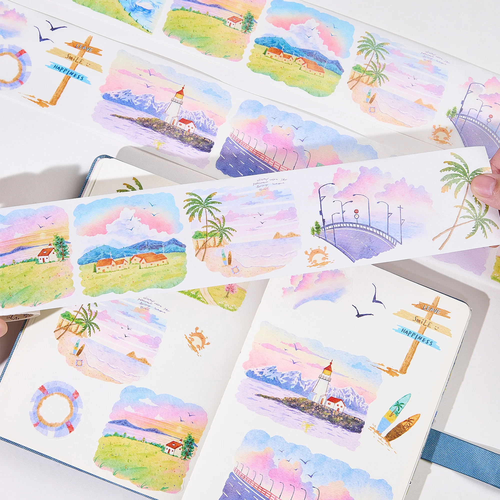 Pre-cut Misty Breeze Wide Washi/PET Tape - Image 2