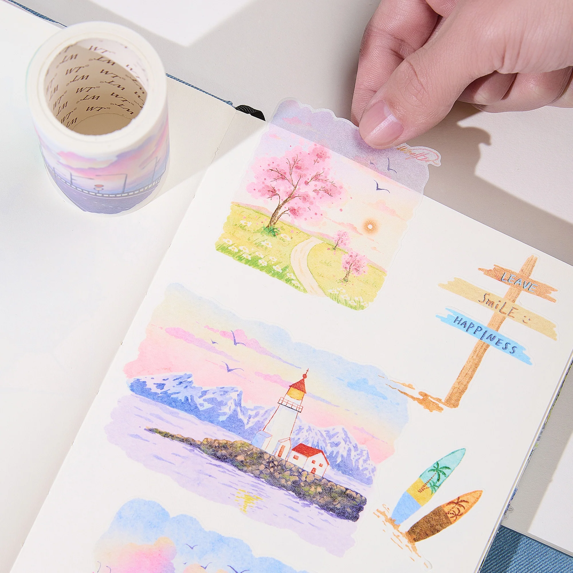 Pre-cut Misty Breeze Wide Washi/PET Tape - Image 3