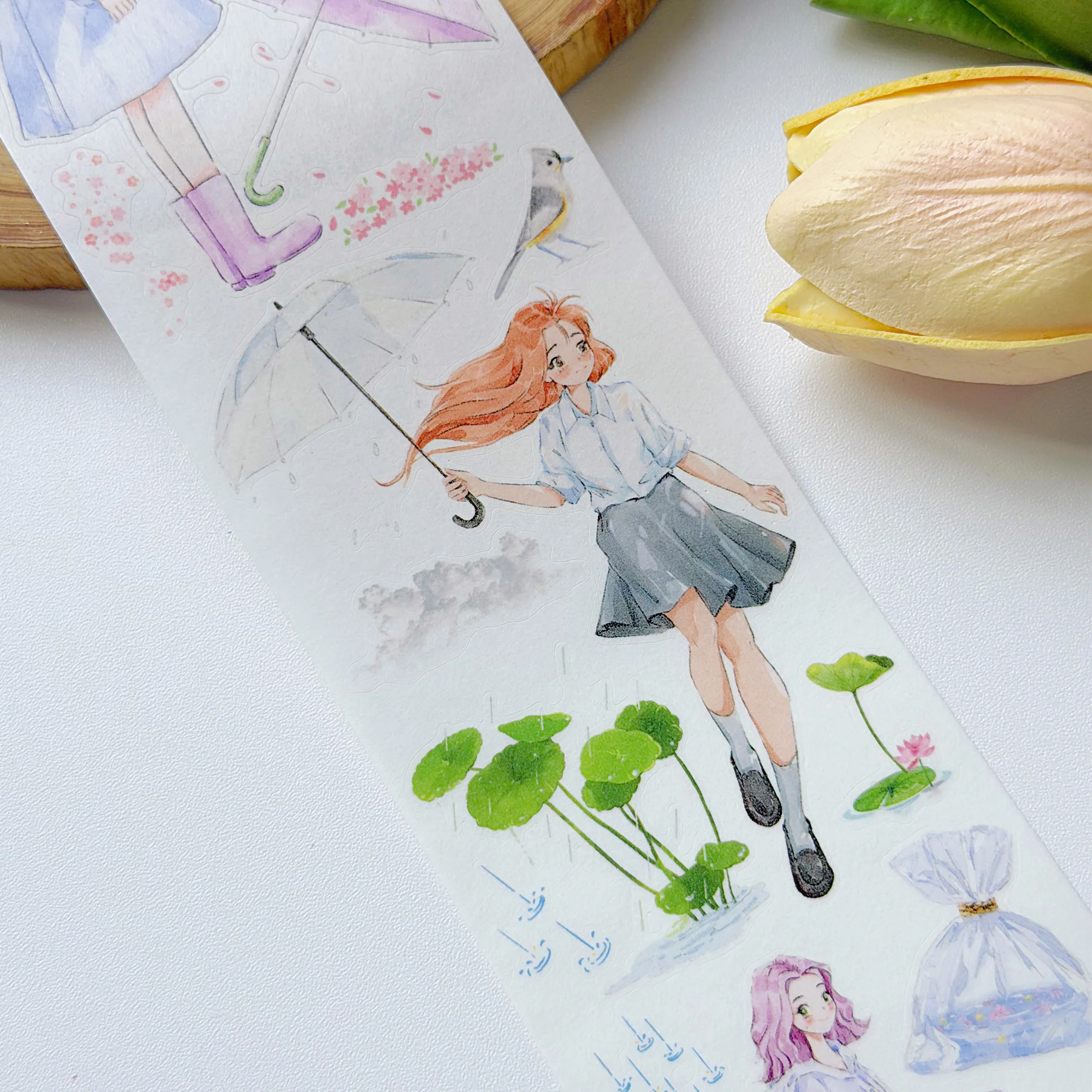 Pre-cut Morning Dew Wide Washi/PET Tape - Image 6