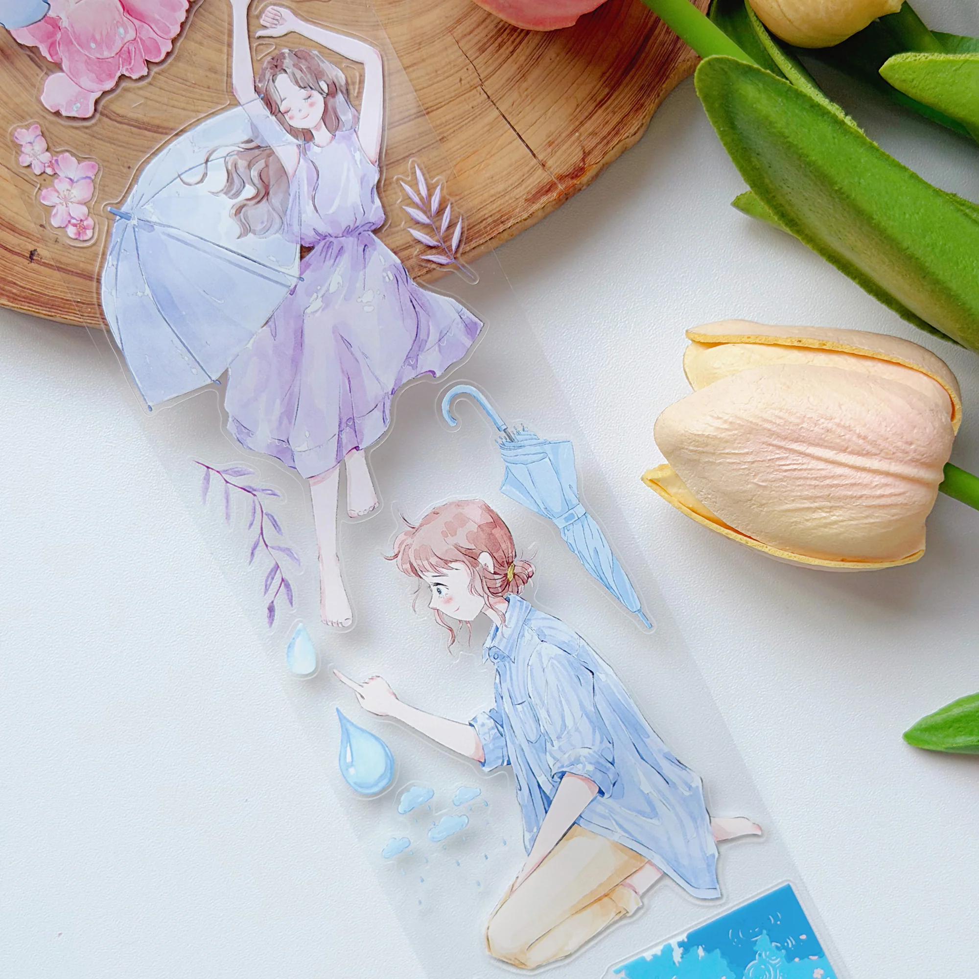 Pre-cut Morning Dew Wide Washi/PET Tape - Image 8
