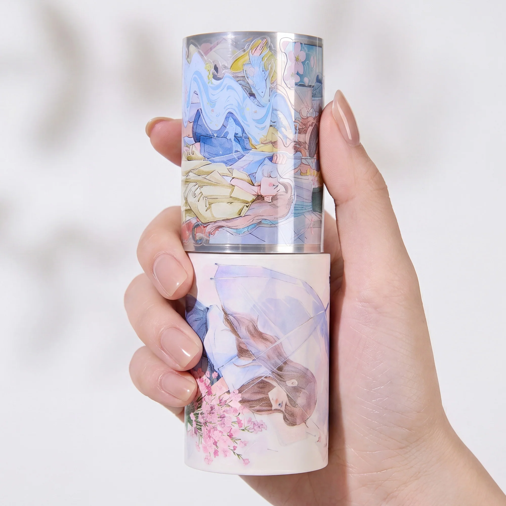 Pre-cut Morning Drizzle Wide Washi/PET Tape - Image 4