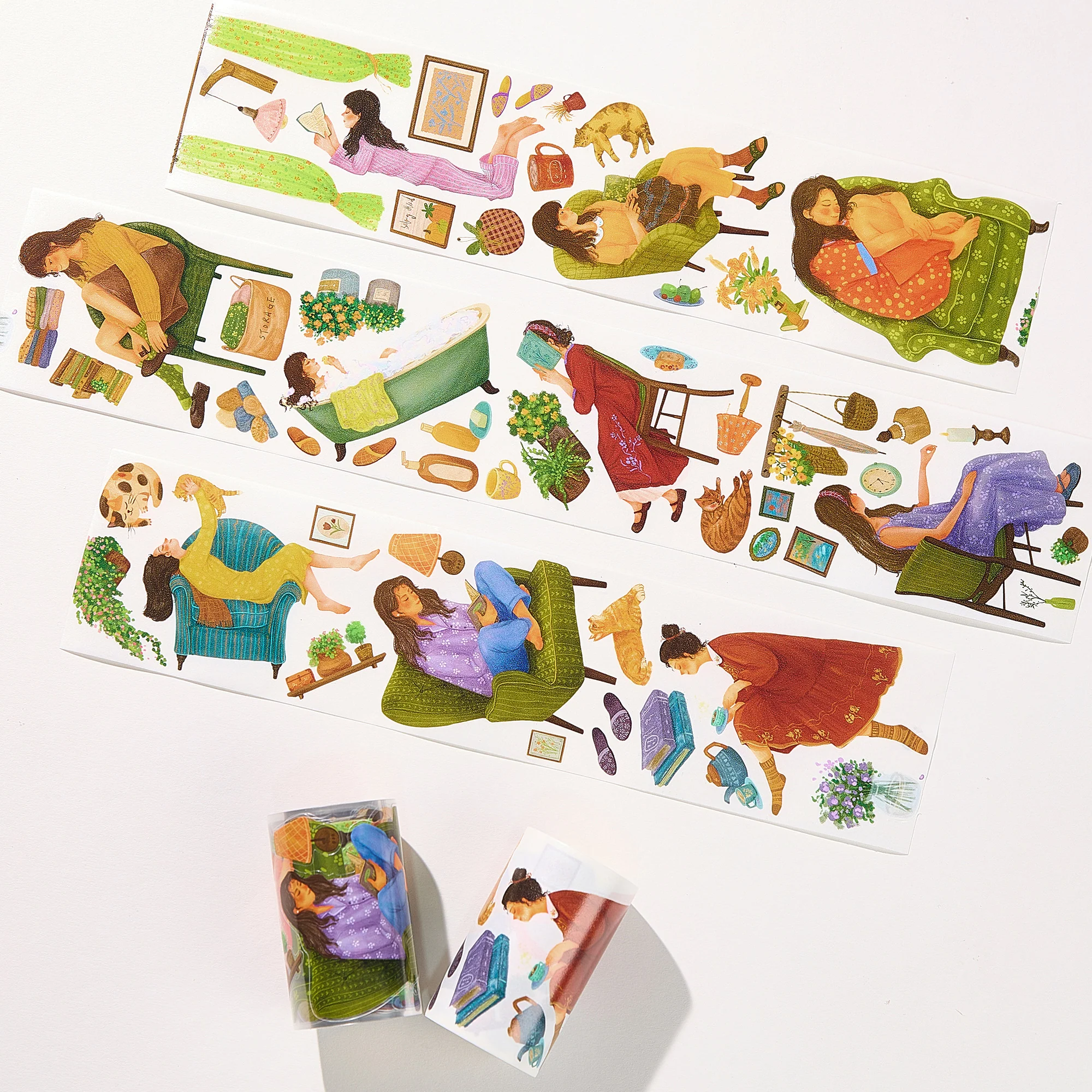 Pre-cut Nostalgic Moments Wide Washi/PET Tape
