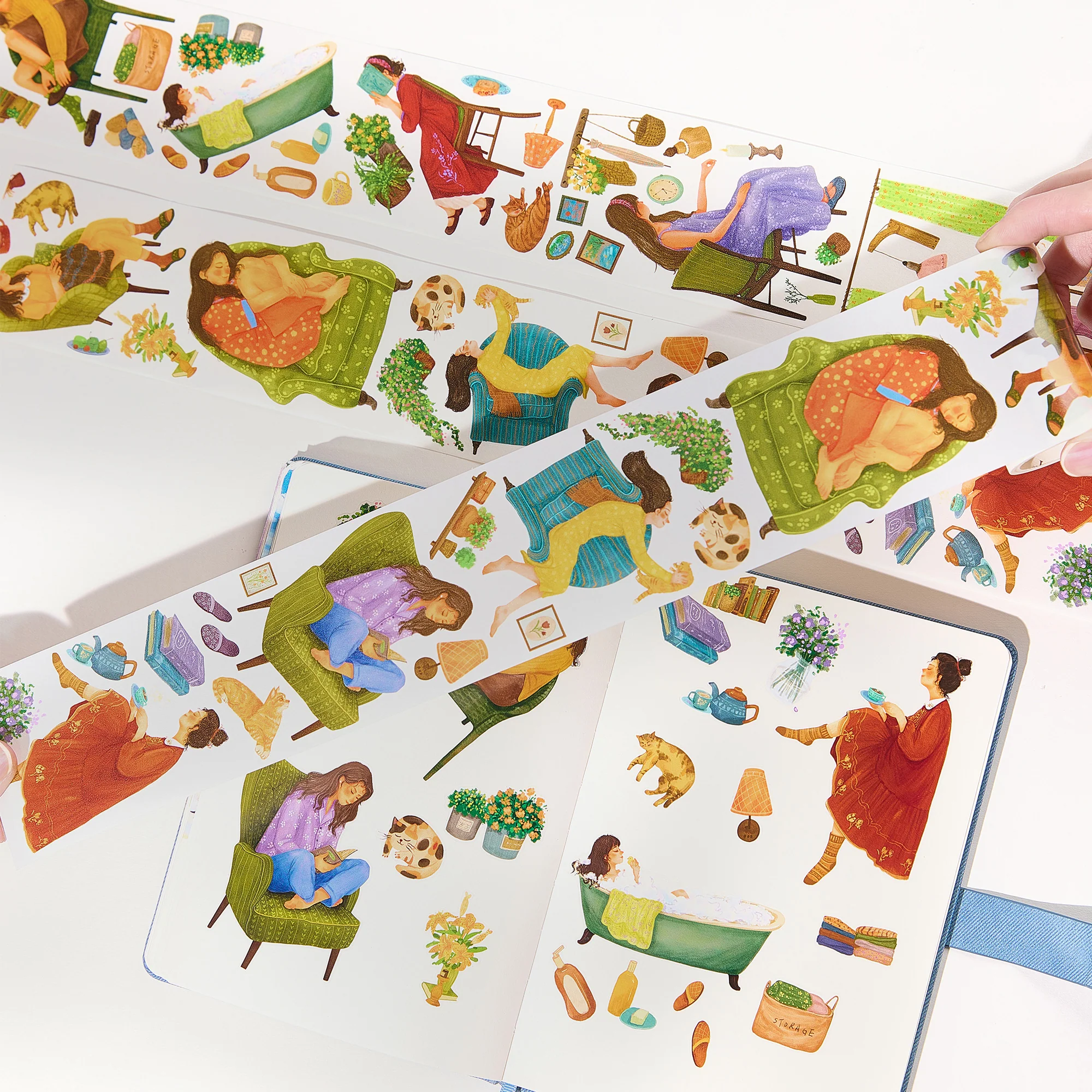Pre-cut Nostalgic Moments Wide Washi/PET Tape - Image 2