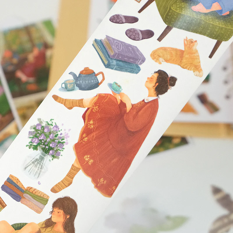 Pre-cut Nostalgic Moments Wide Washi/PET Tape - Image 3