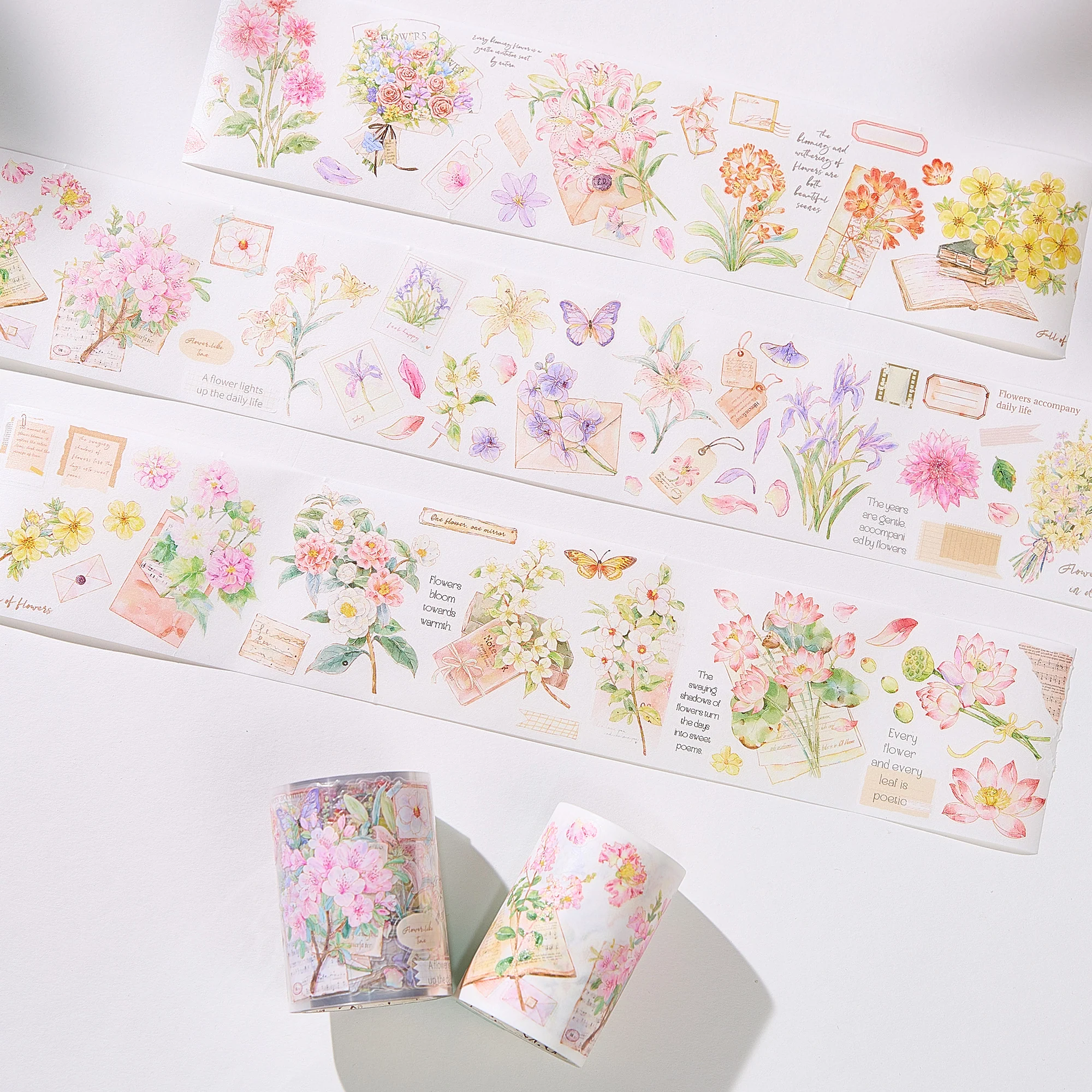 Pre-cut Petal Post Wide Washi/PET Tape