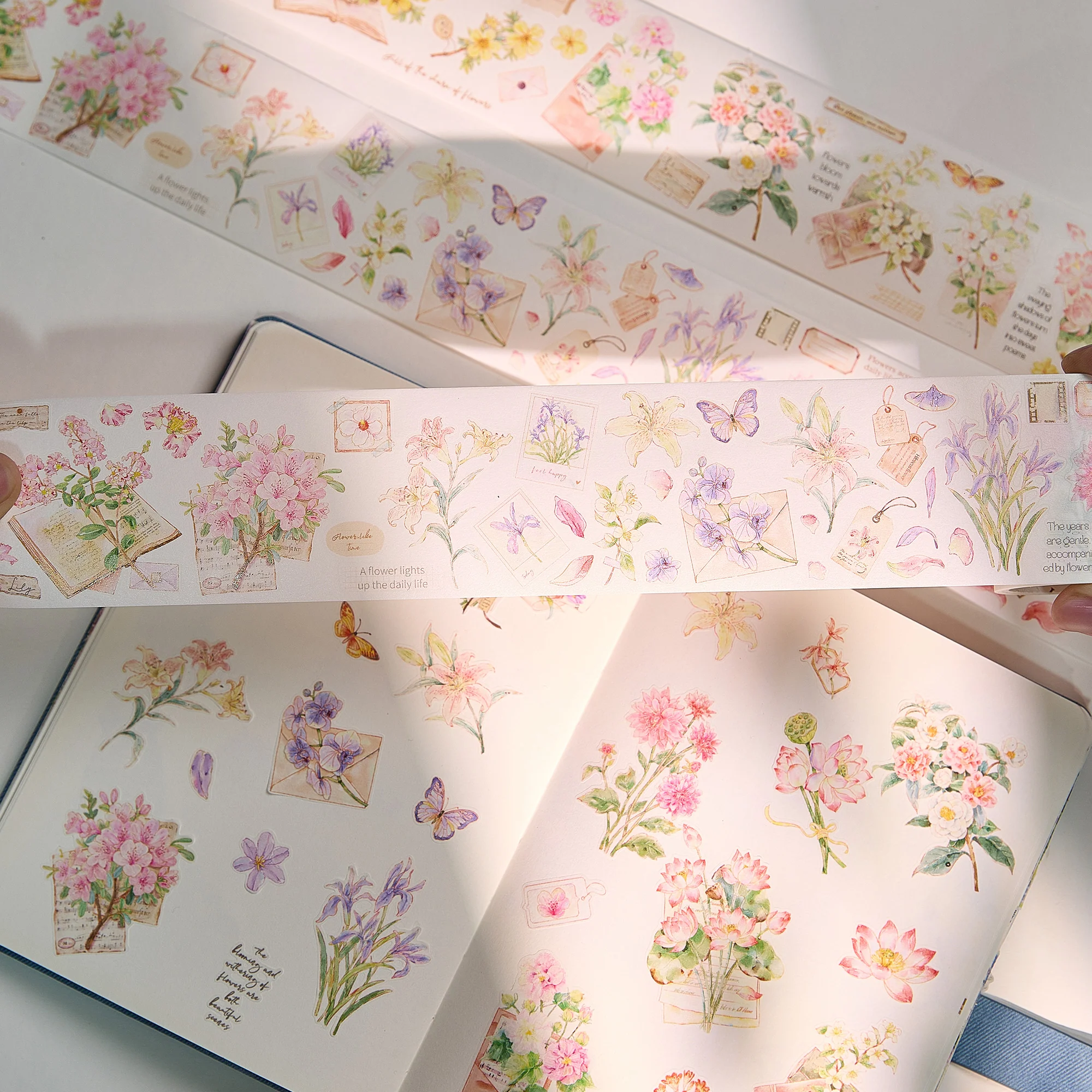 Pre-cut Petal Post Wide Washi/PET Tape - Image 2